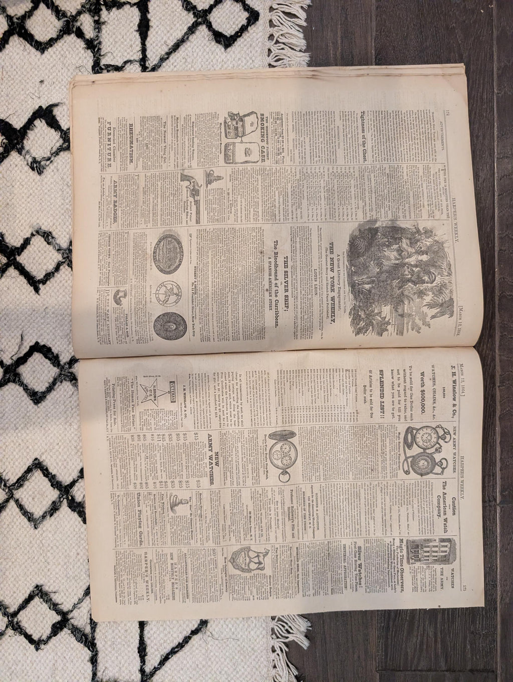 Harper's Weekly 1864 William T. Sherman March 12 Slaves Succoring Union Officers