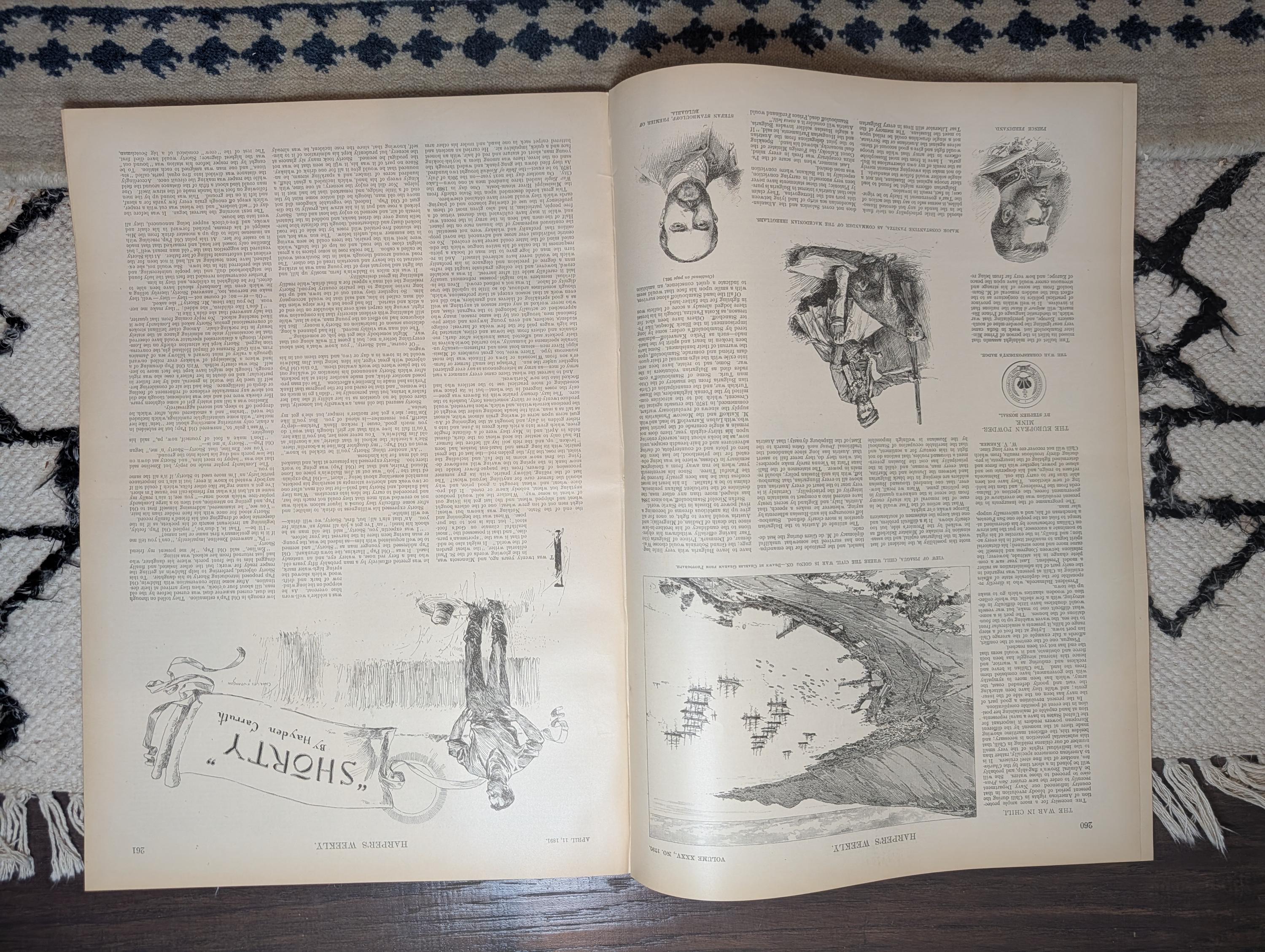 1891 Chilean Civil War, Versailles Fountains Centerfold, Italian Navy — Apr 11