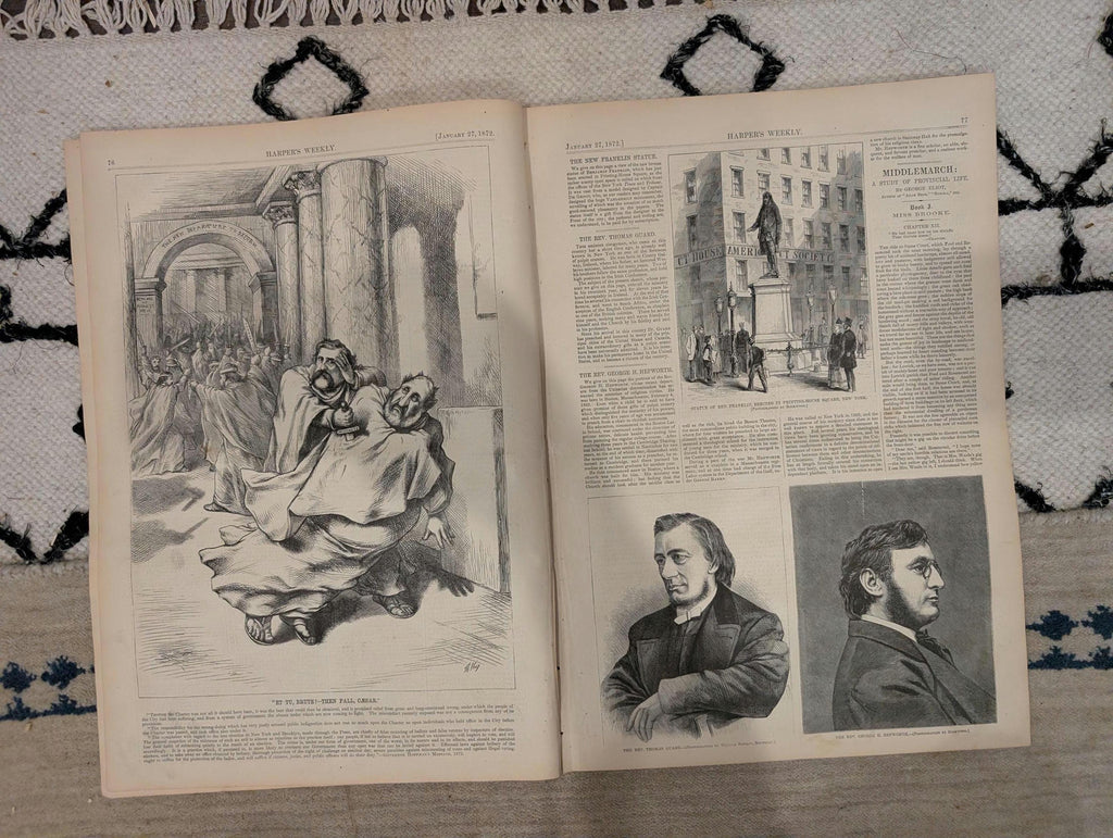 1872 Ku Klux Klan Harper's Weekly January 27 Mormons Brigham Young