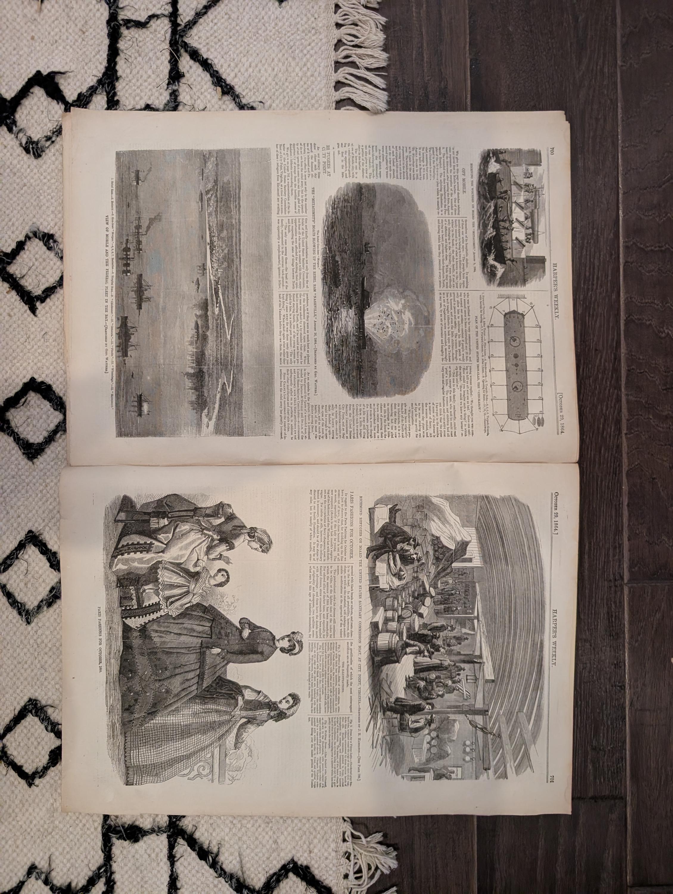 1864 Pennsylvania Soldiers Voting Harper's Weekly October 29 Chief Justice Taney