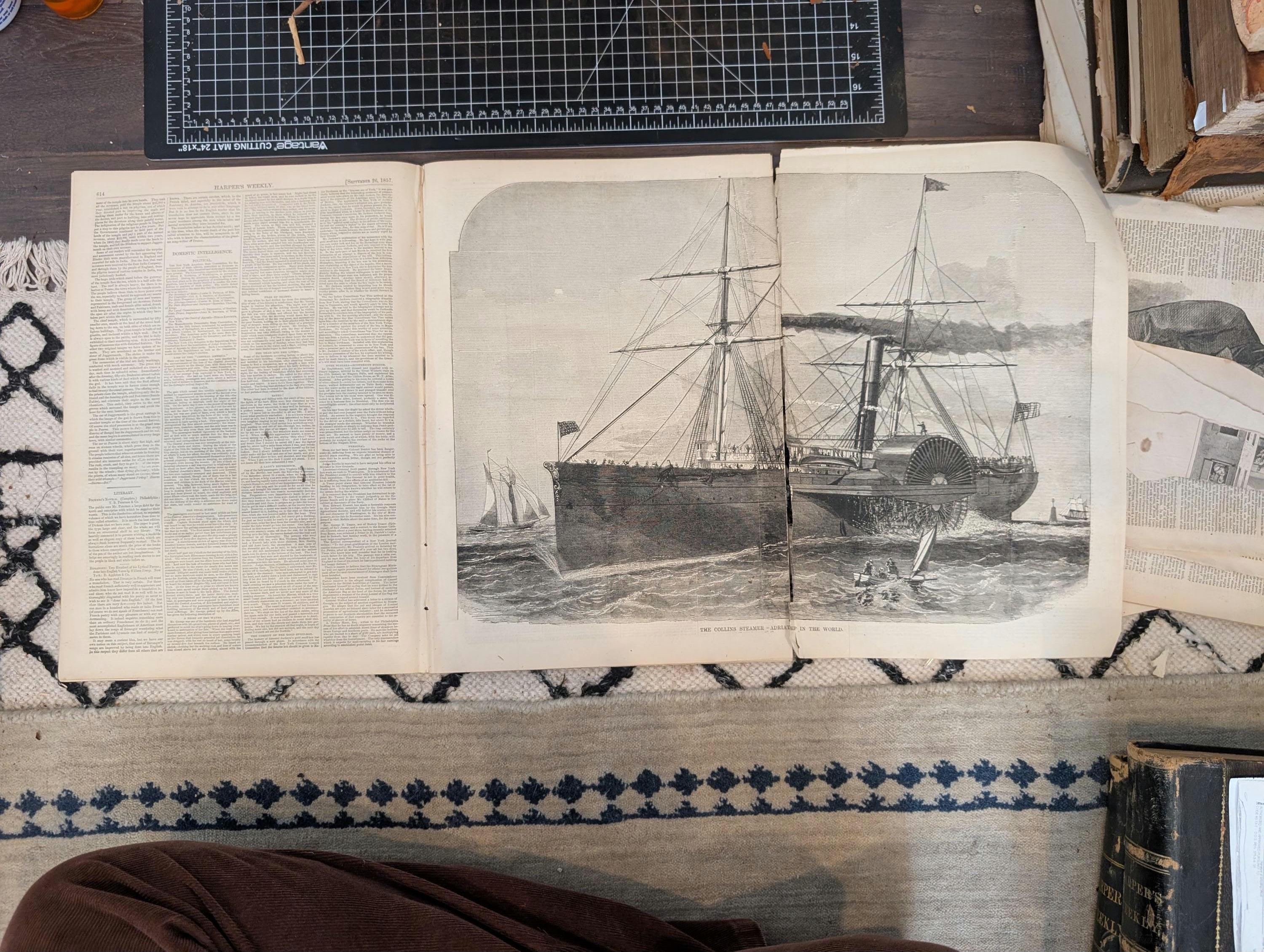 1857 SS Adriatic Harper's Weekly September 26 Central America Shipwreck