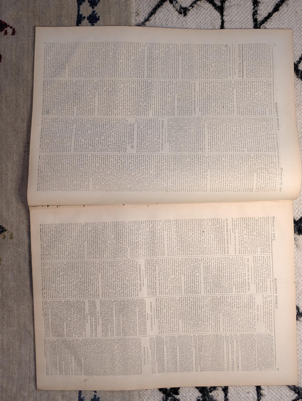 1867 St. Valentine's Day Scenes, Senator Case Murdered, Excise Law — Feb 16