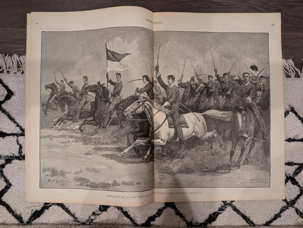 Harper’s Weekly — June 11, 1887 — West Point, Colorado, Nashville, Saranac Lake — Howard Pyle Front Page