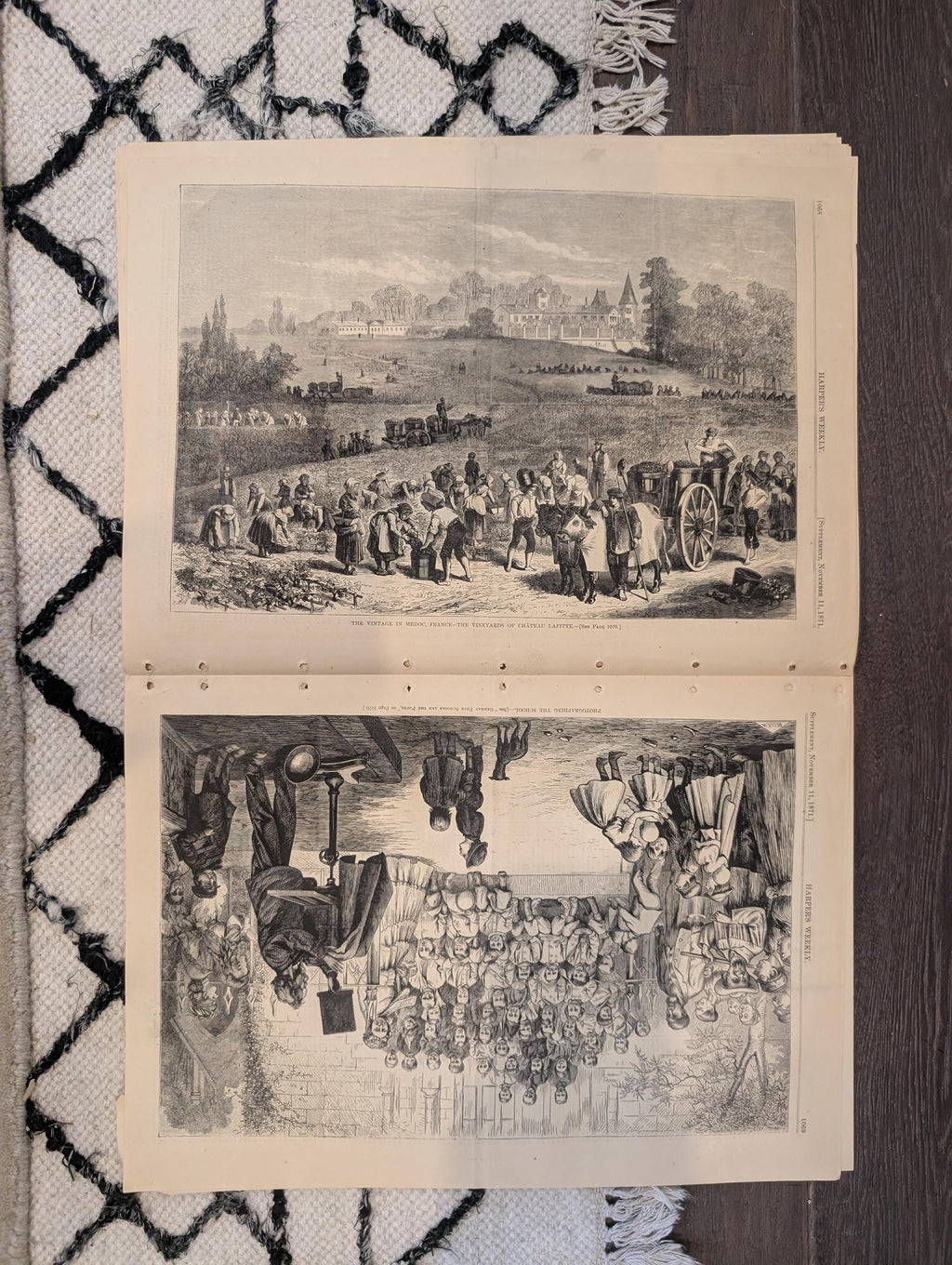 1871 Great Chicago Fire Ruins, Nast "Tammany Tiger Loose," Château Lafite Harvest — Nov 11