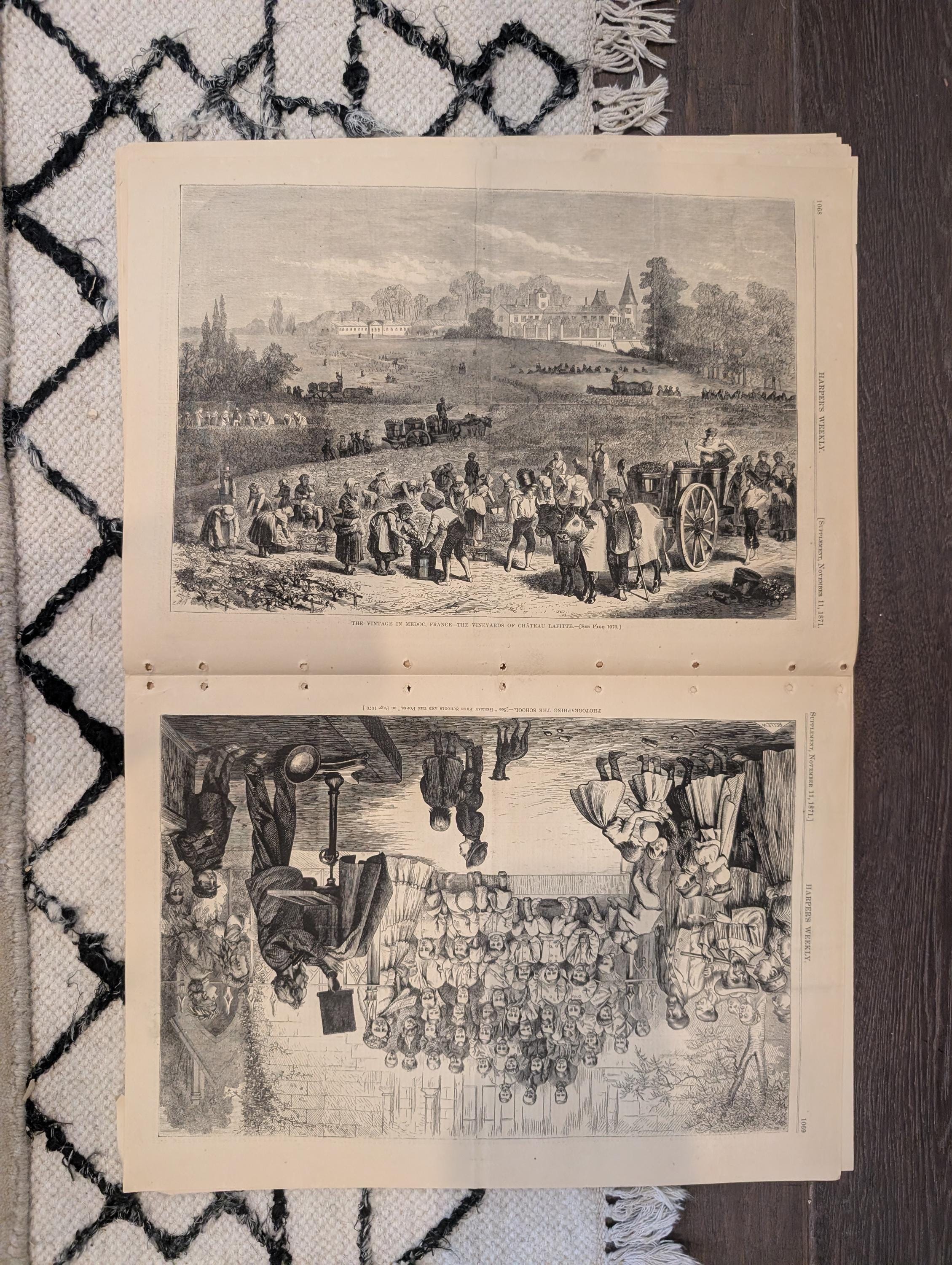 1871 Great Chicago Fire Ruins, Nast "Tammany Tiger Loose," Château Lafite Harvest — Nov 11