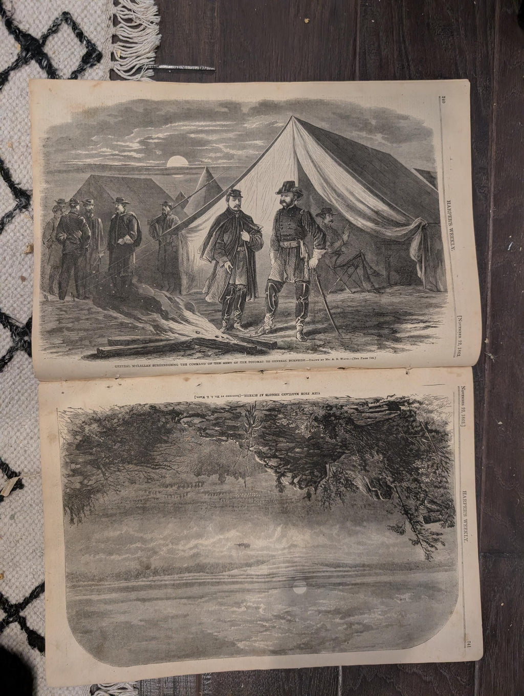 Harper’s Weekly – November 22, 1862 – “Army of the Ohio on the March” • McClellan to Burnside • Horatio Seymour