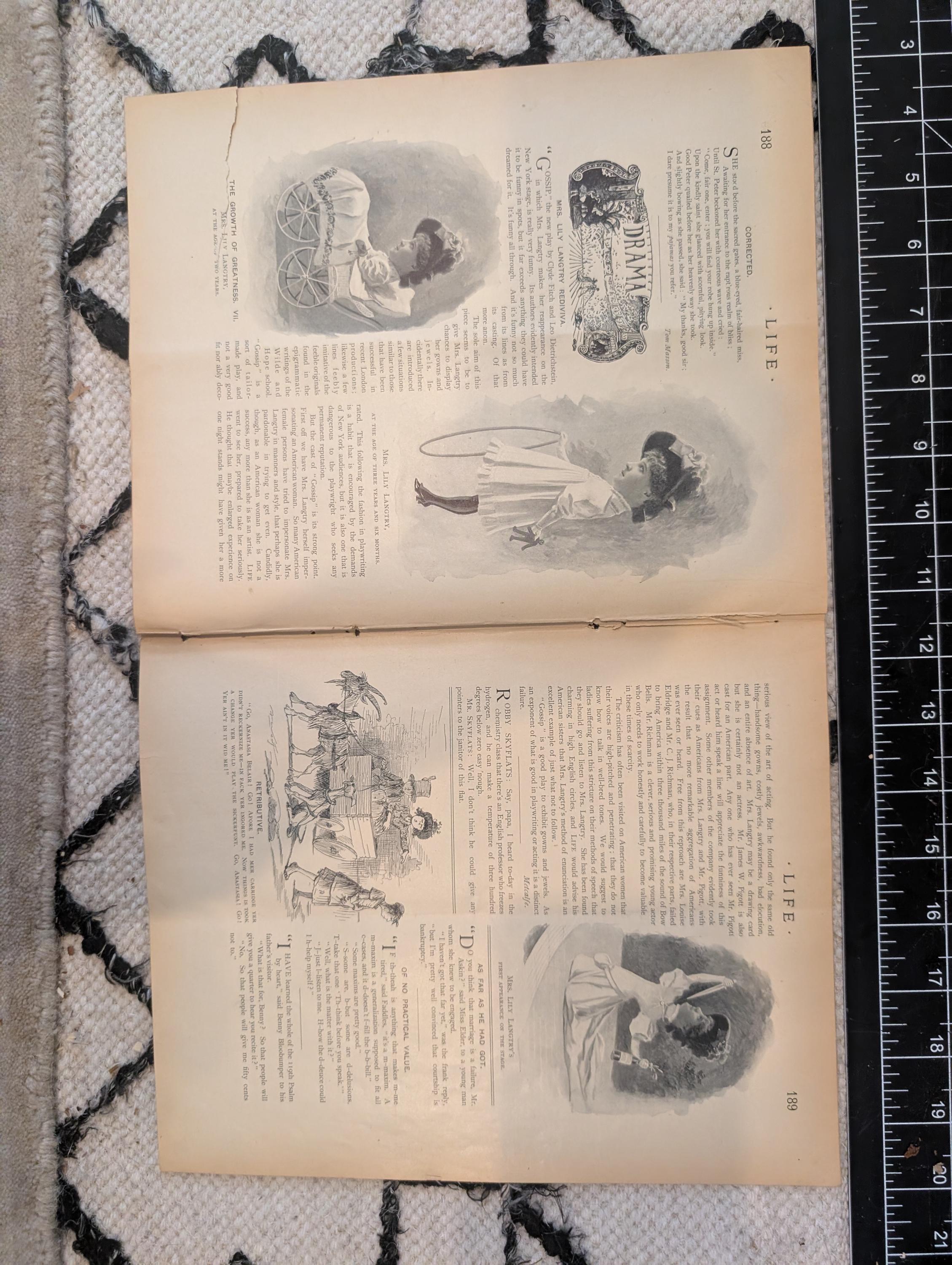 1895 LIFE Magazine — Lillie Langtry, Golf, Bloomers, Tammany Hall — March 21