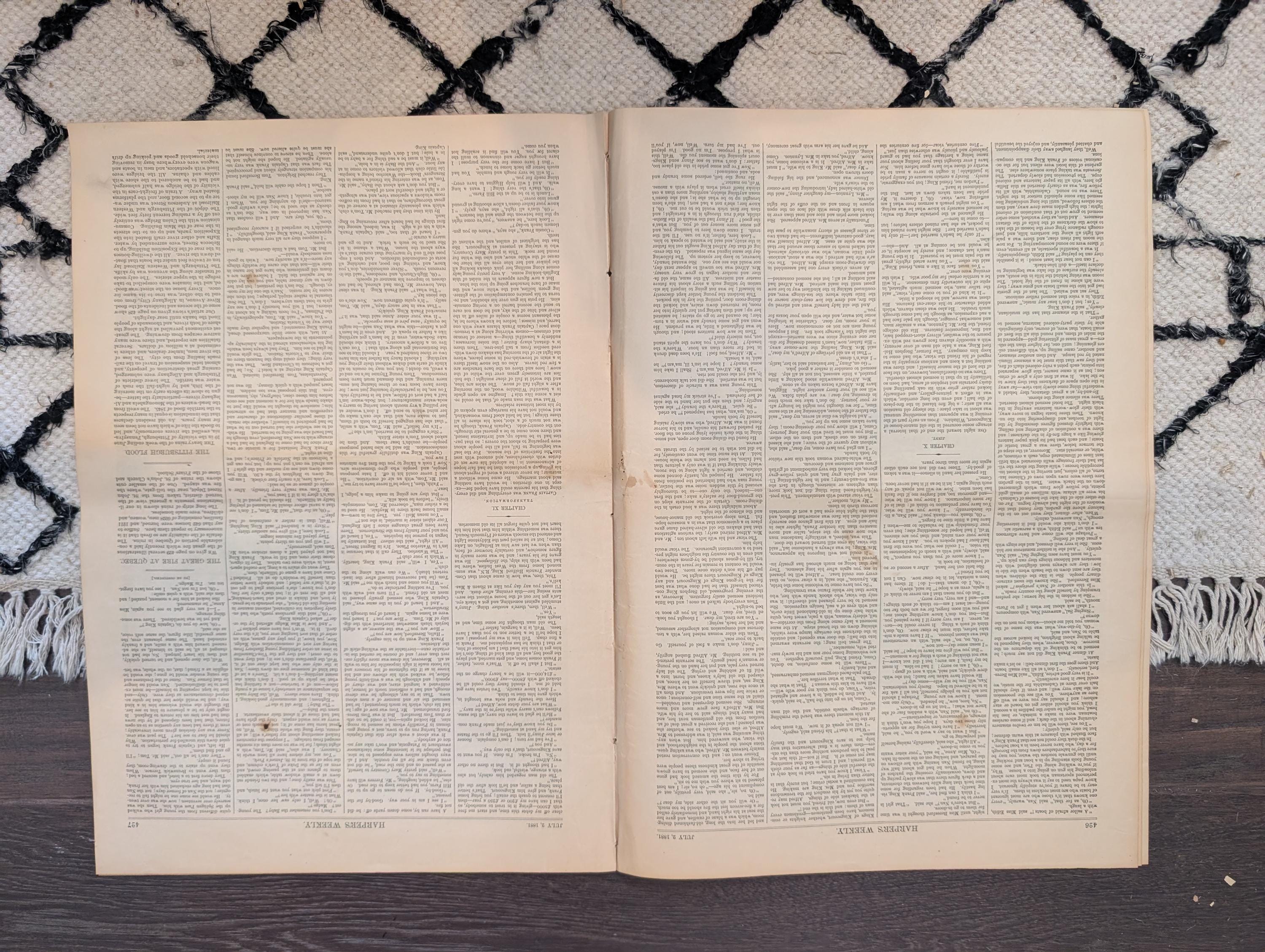 1881 Nast, Pittsburgh Flood, Quebec Fire, Electric Railway, Roman Villa Malta — Jul 2