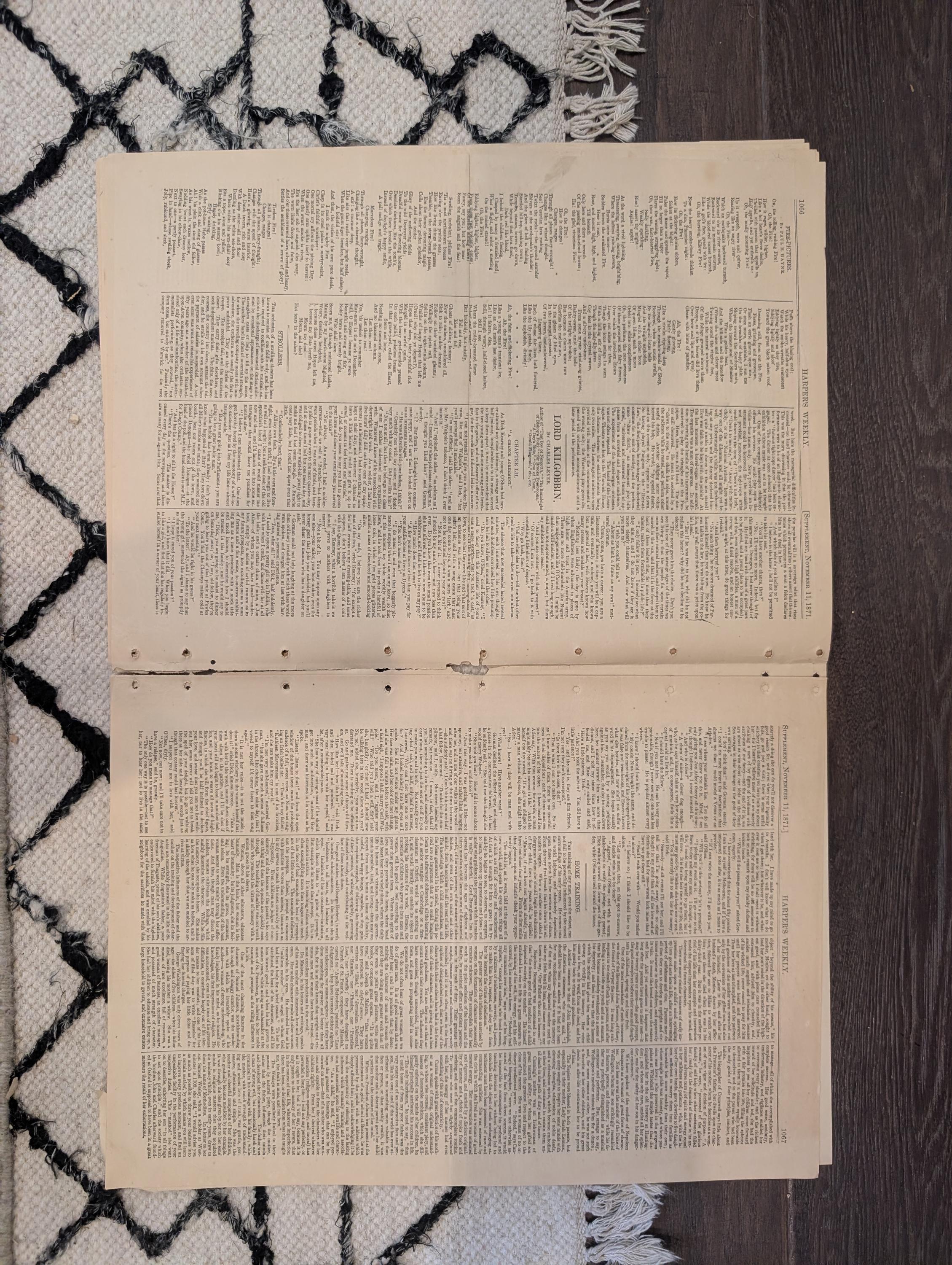 1871 Great Chicago Fire Ruins, Nast "Tammany Tiger Loose," Château Lafite Harvest — Nov 11