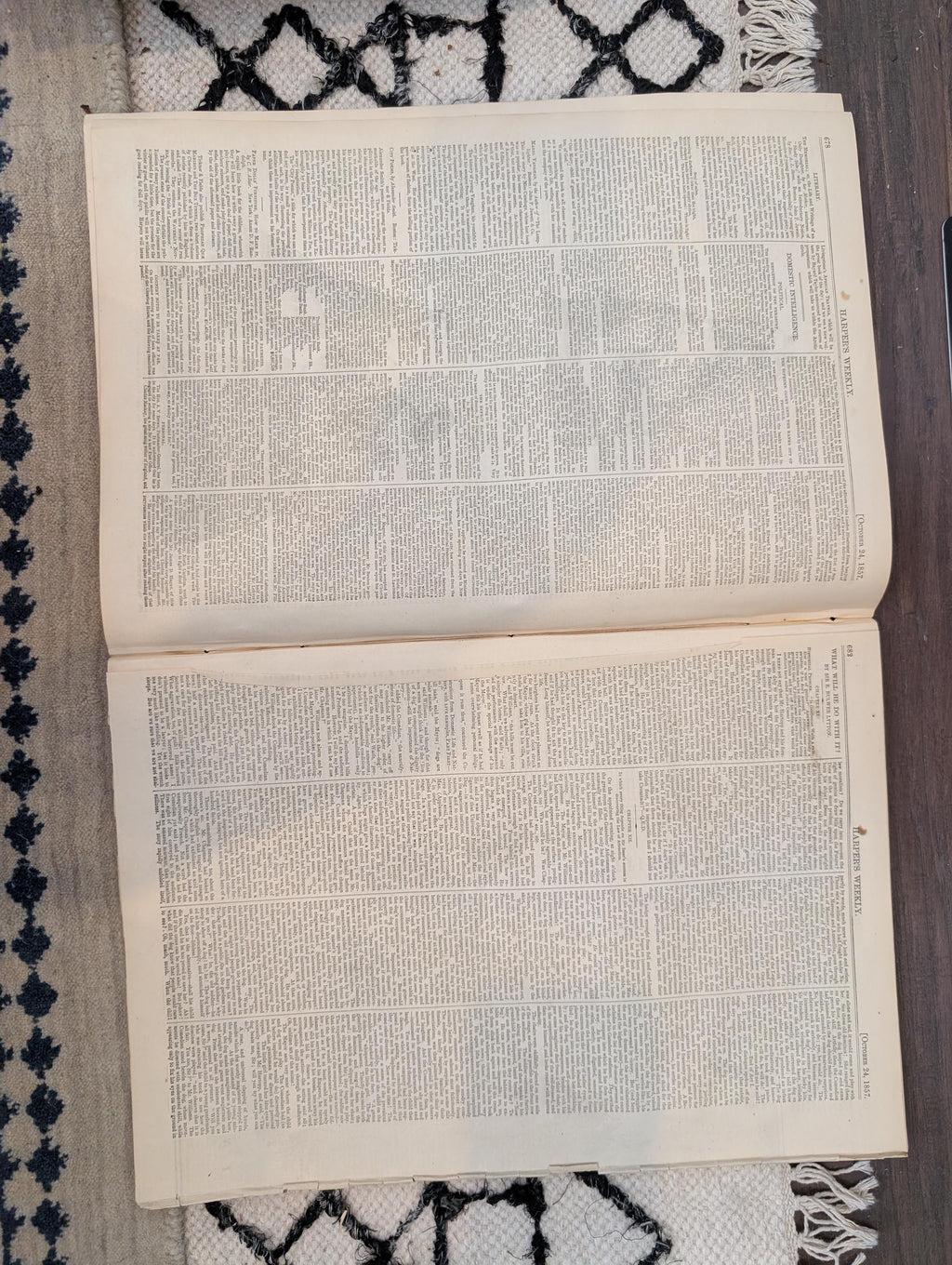 1857 George Washington Harper's Weekly October 24 Paul Morphy India Map