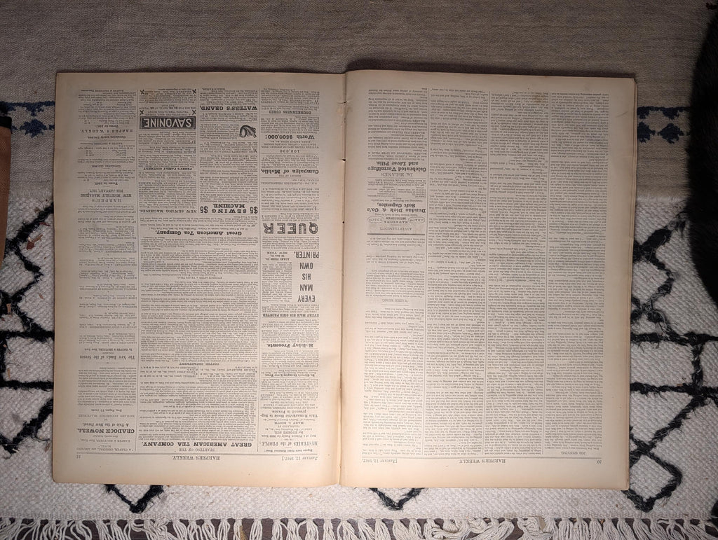 1867 Thomas Nast Emancipation Proclamation, Frederick Douglass Letter — Jan 12