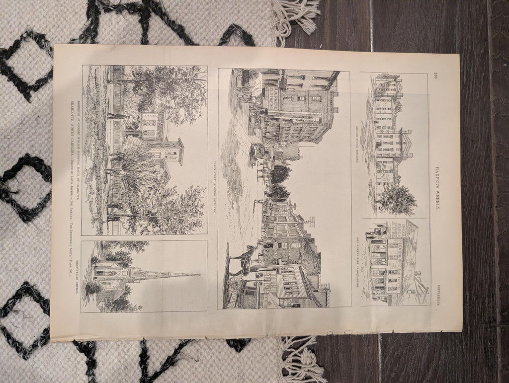Harper’s Weekly – April 9, 1887 – Yellowstone in Winter, Elk Encounter, Old Faithful, Wild West Satire + NC “New South” Supplement