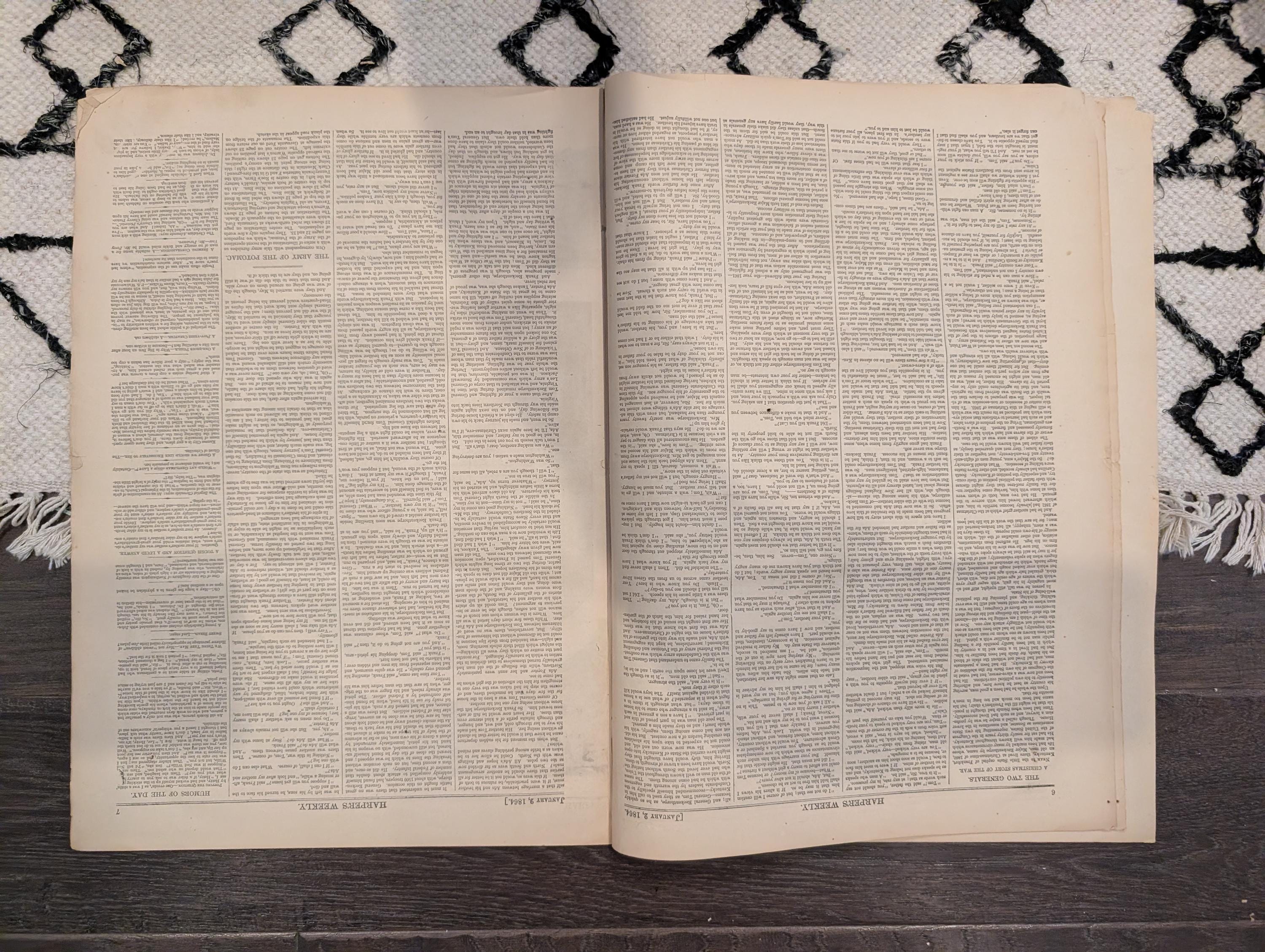 Harper's Weekly 1864 Thomas Nast New Year Jan 02 Monitor Weehawken