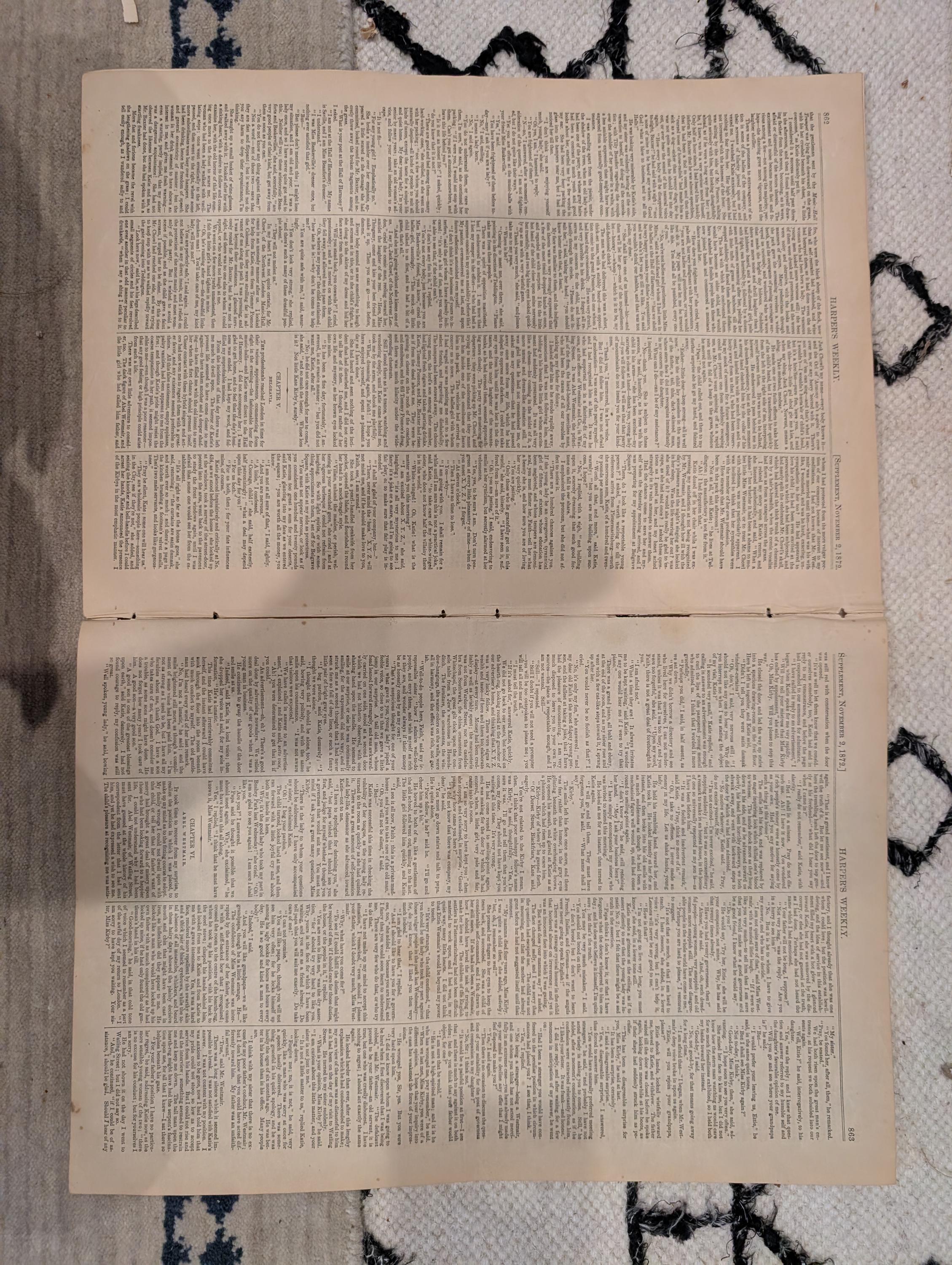 1872 Boss Tweed Horace Greeley Harper's Weekly Nov 02 Nast Election