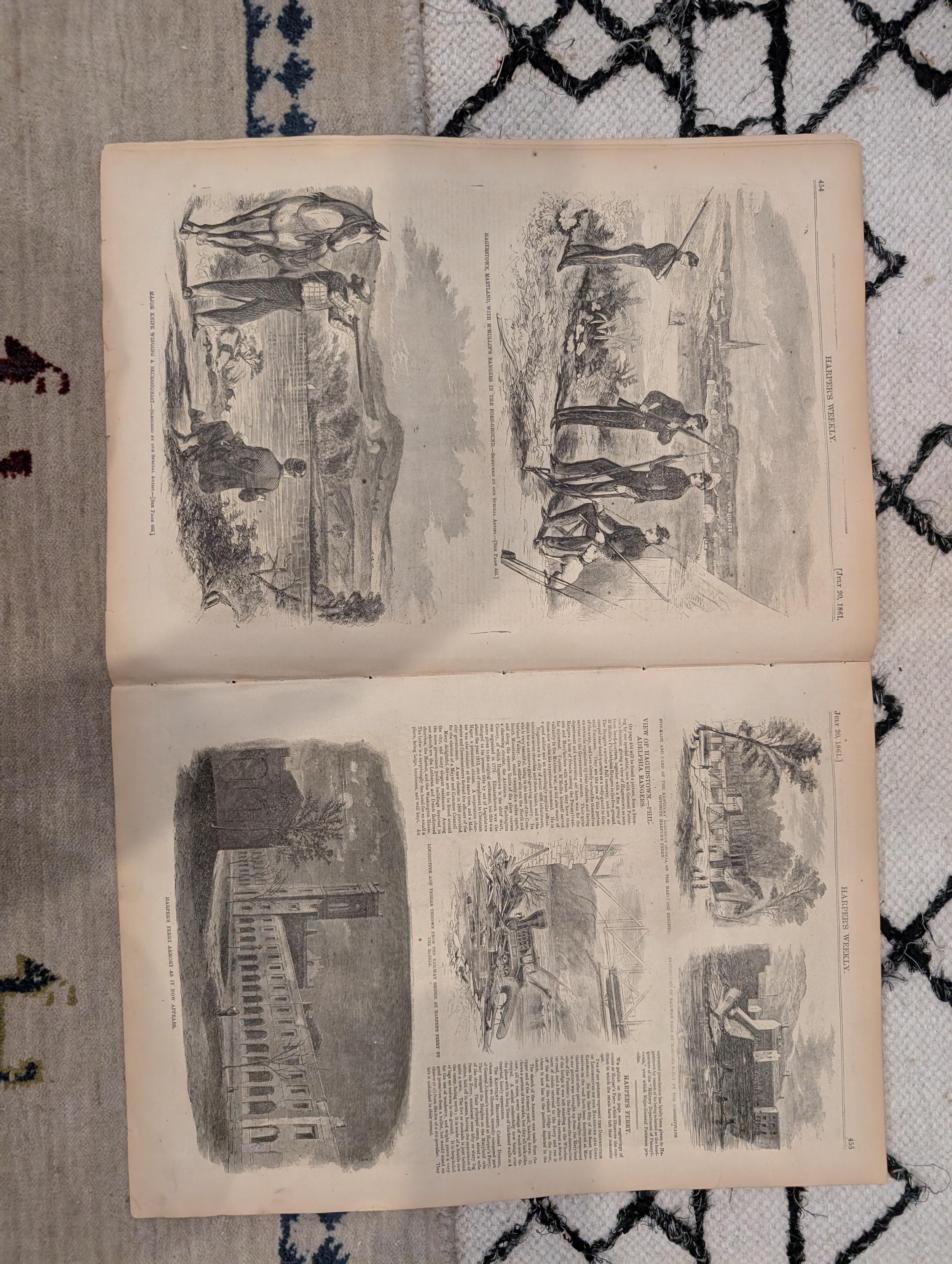 1861 Winslow Homer Watertown Arsenal Harper's Weekly July 20 Brooklyn Navy Yard