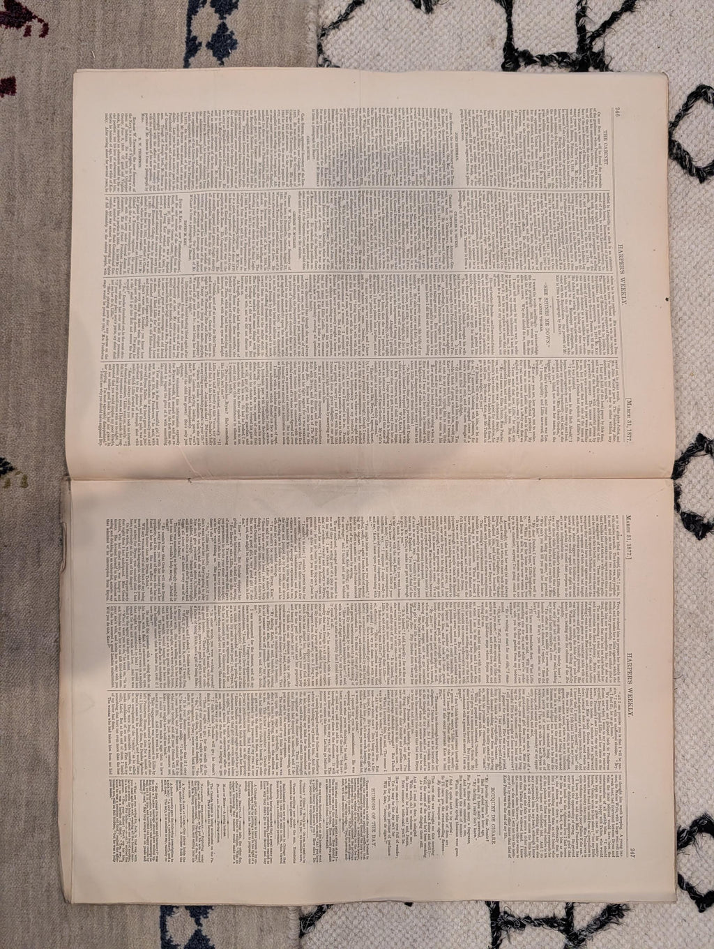 1877 Brooklyn Bridge Tower, Black Philadelphia Sketches, Nast — Mar 31