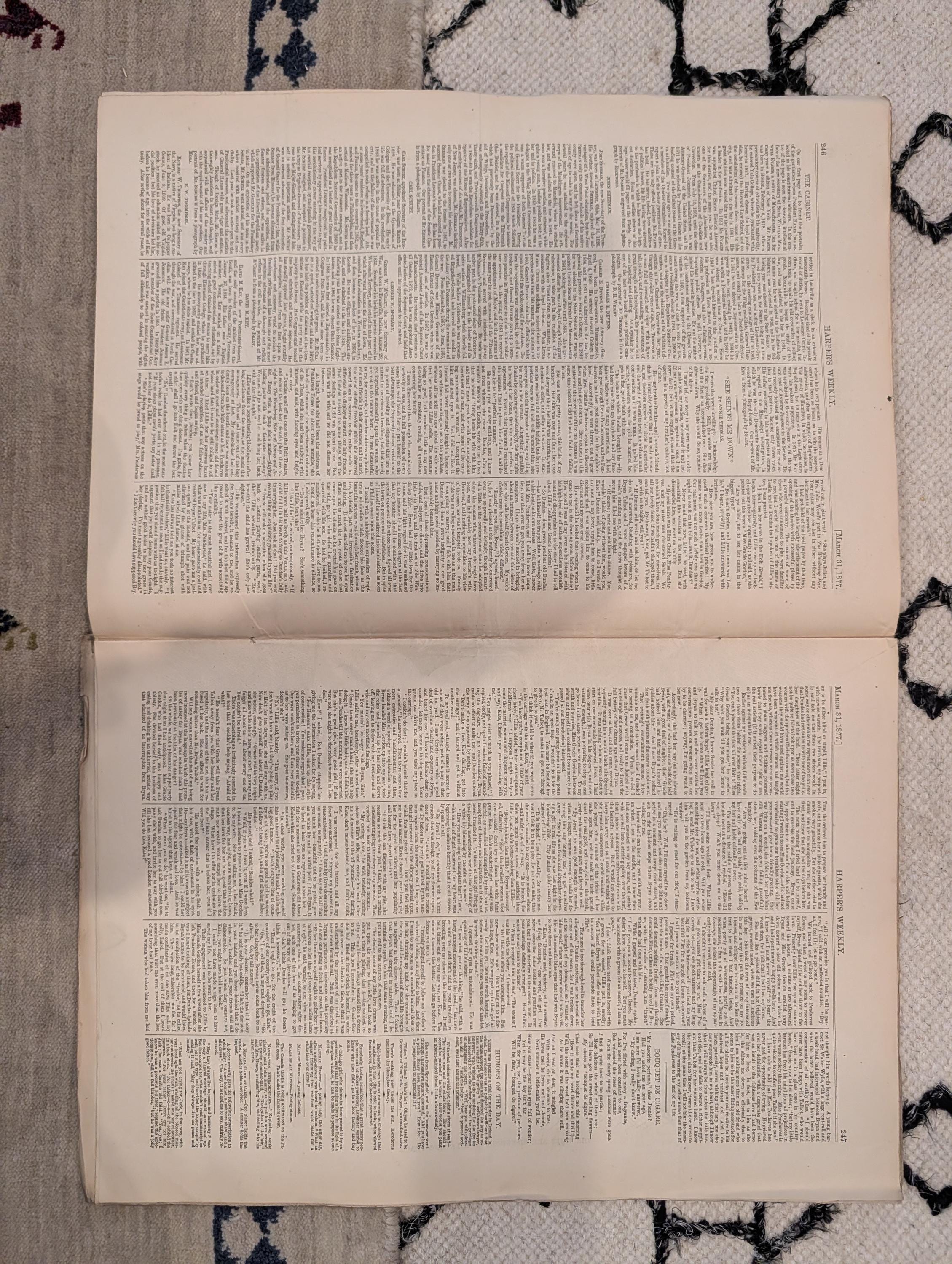 1877 Brooklyn Bridge Tower, Black Philadelphia Sketches, Nast — Mar 31