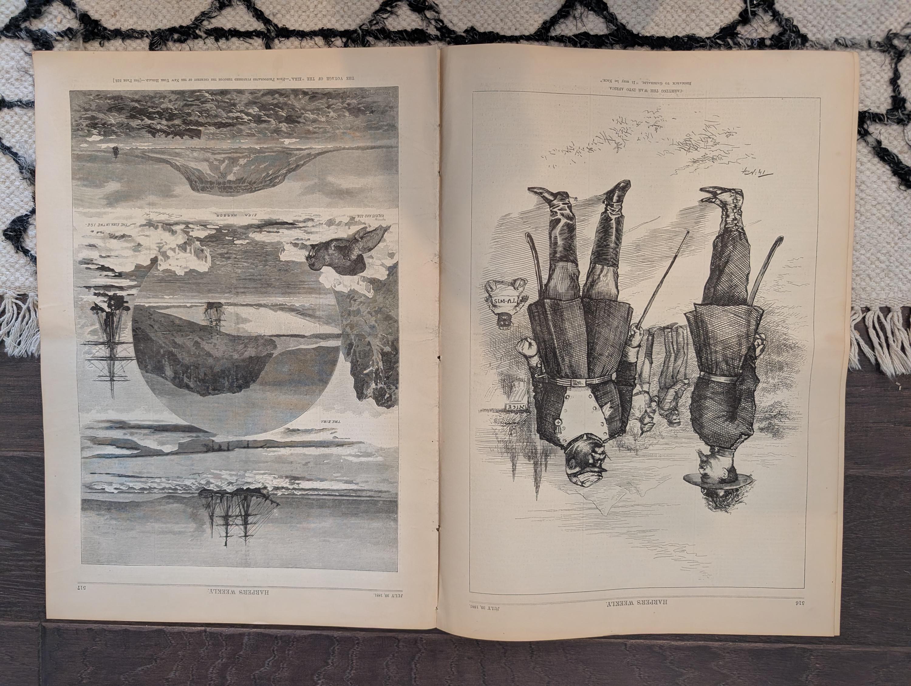 1881 Nast "War into Africa," Regatta Lightship, Eira Voyage, Juvenile Laws — Jul 30