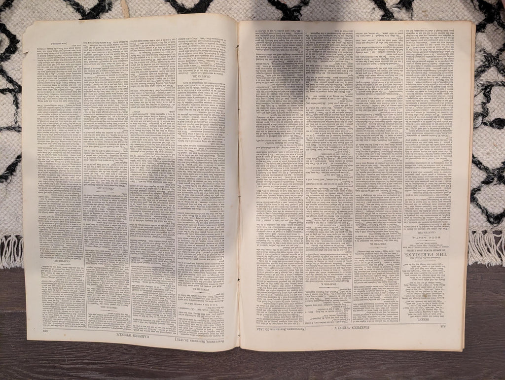 Harper’s Weekly — September 20, 1873 — Winslow Homer “Snap the Whip” — Original Antique Newspaper