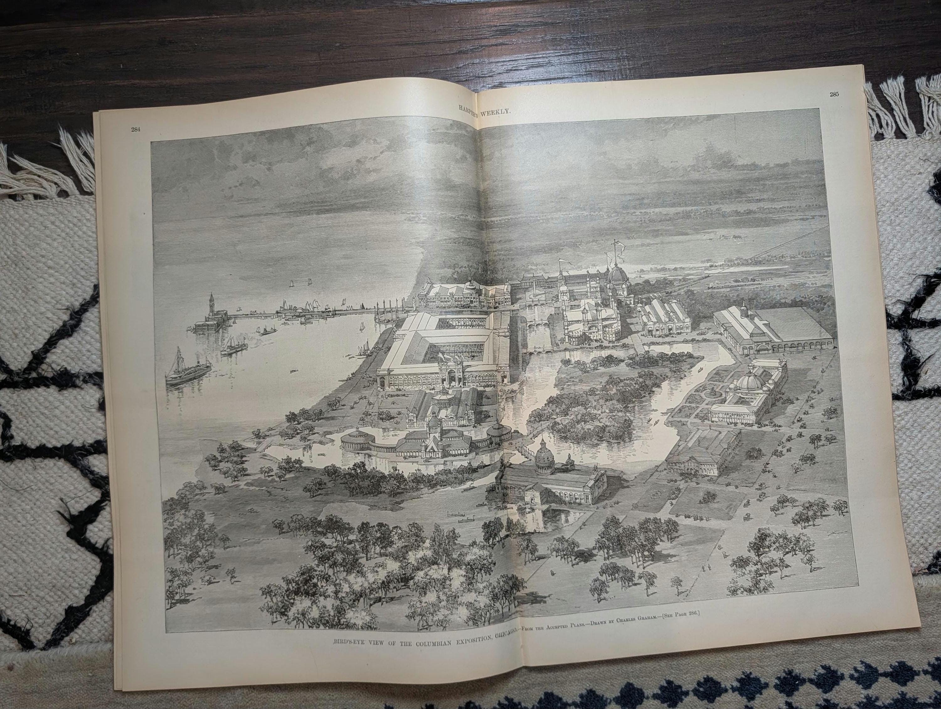 1891 P.T. Barnum Obituary, Columbian Exposition Bird's-Eye View — Apr 18