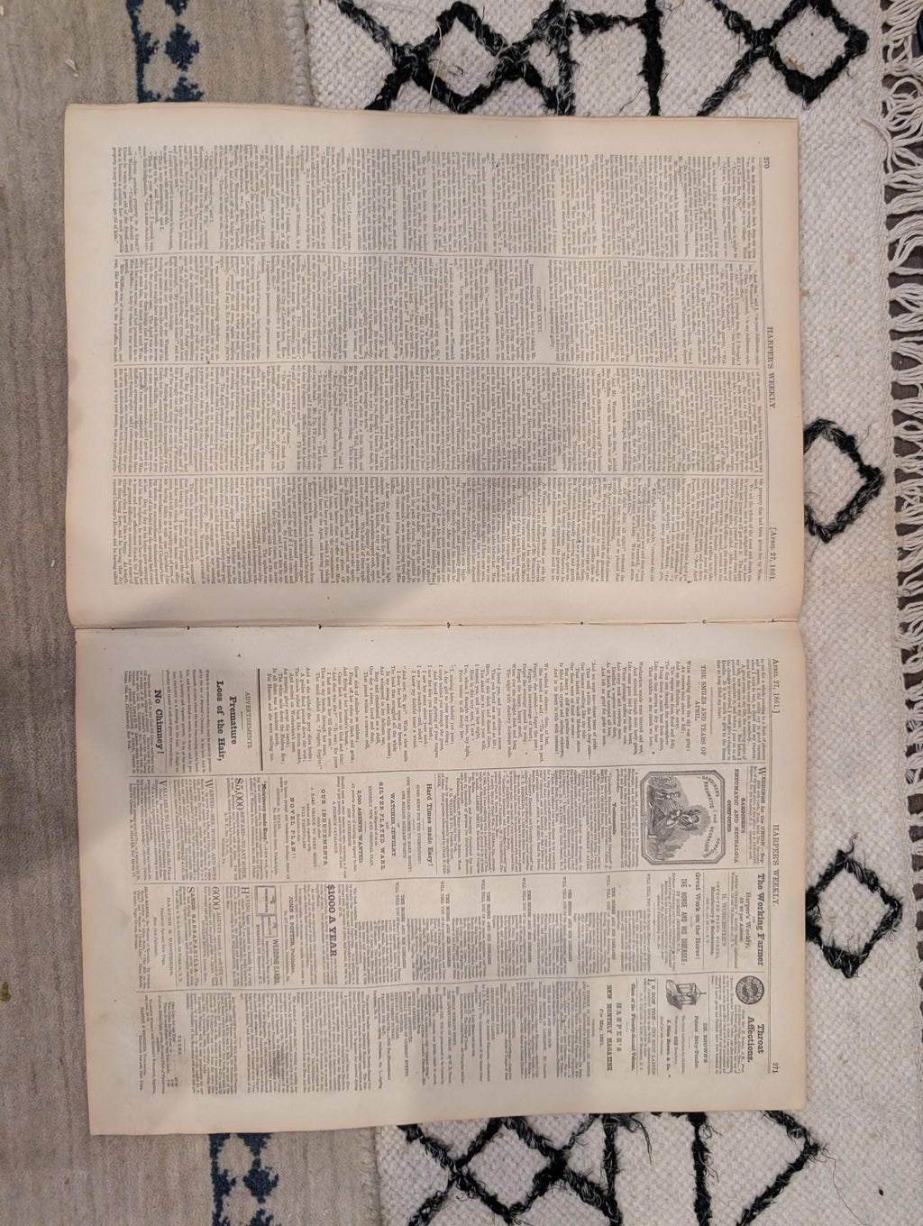 1861 Fort Sumter Bombardment Harper's Weekly April 27 Lincoln Beauregard