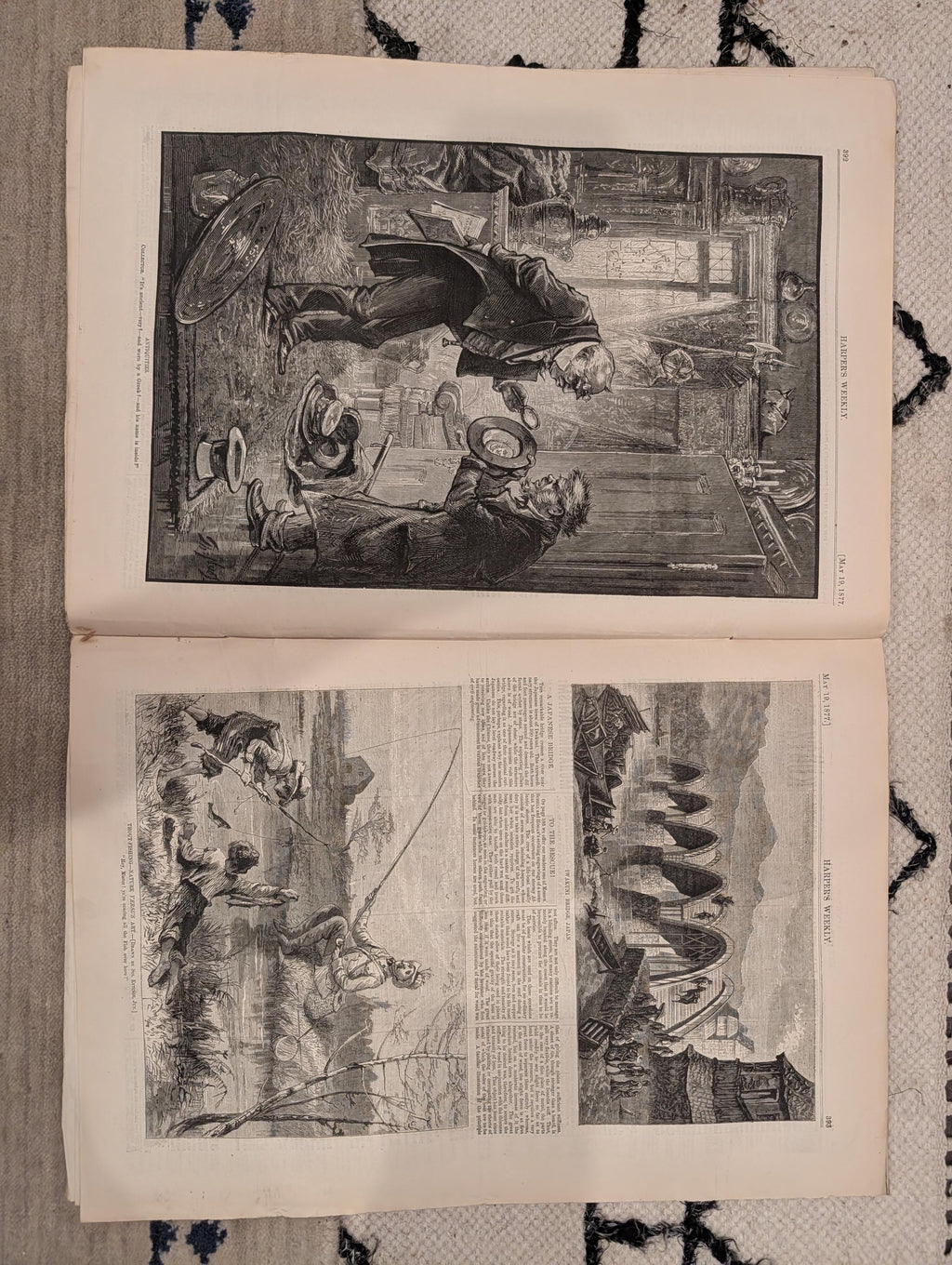 1877 Trout Fishing, Shipwreck Rescue, Nast, Russia-Turkey War Views — May 19