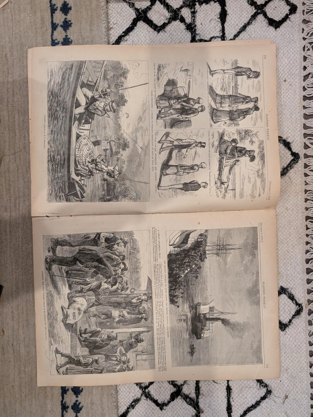 1872 Tammany Hall Nast Harper's Weekly Oct 05 Suez Canal Ocean Travel