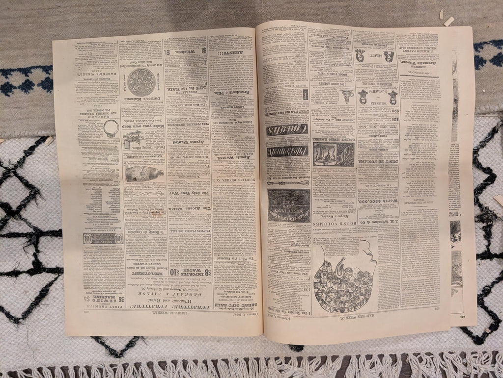 1865 Harper's Weekly — Dead at Andersonville Prison, POW Graves, Naval Festival, Oct 7