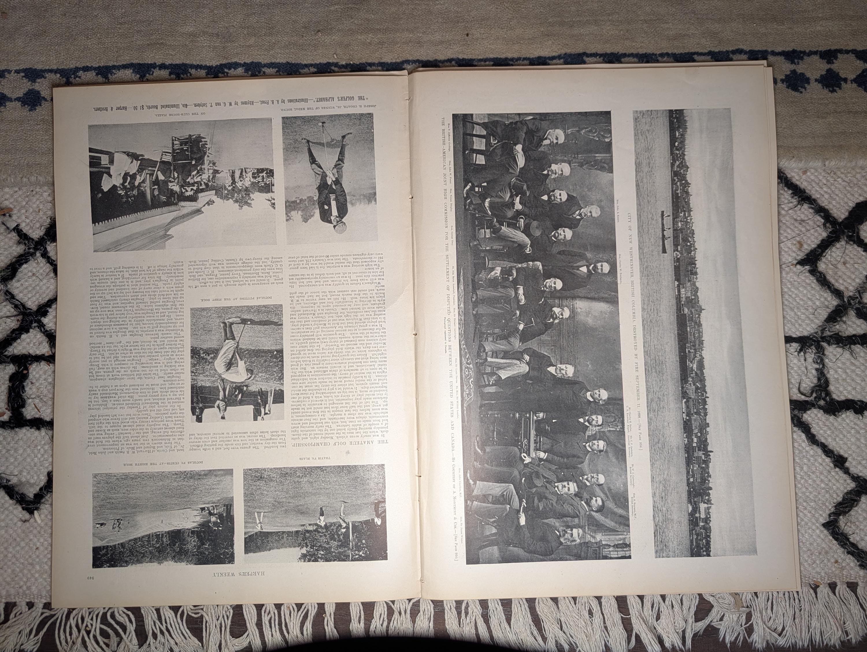 1898 Colonel Theodore Roosevelt Front Page Photo, Puerto Rico End, Golf — Sep 24