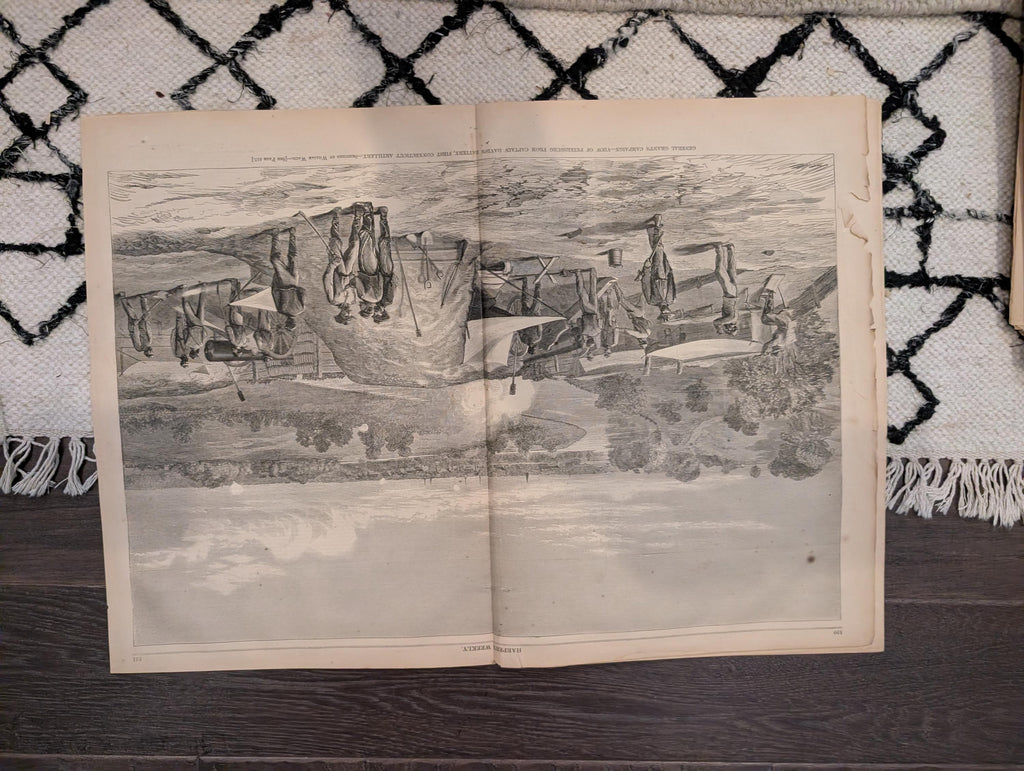 1864 General McPherson Harper's Weekly August 13 Crossing the Chattahoochee