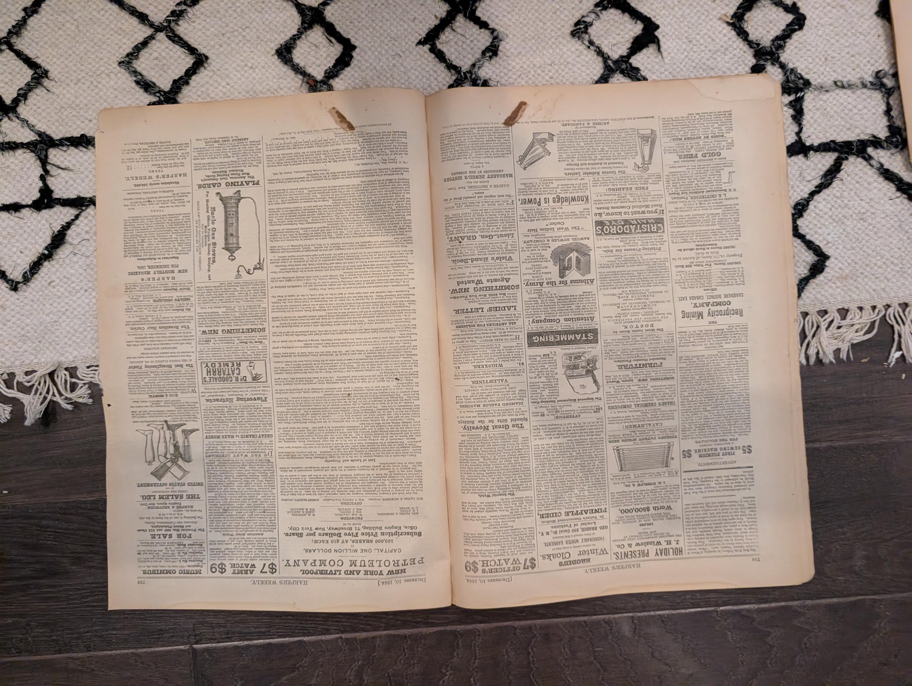 1864 Sherman's March Georgia Harper's Weekly December 10 Prisoners Exchanged