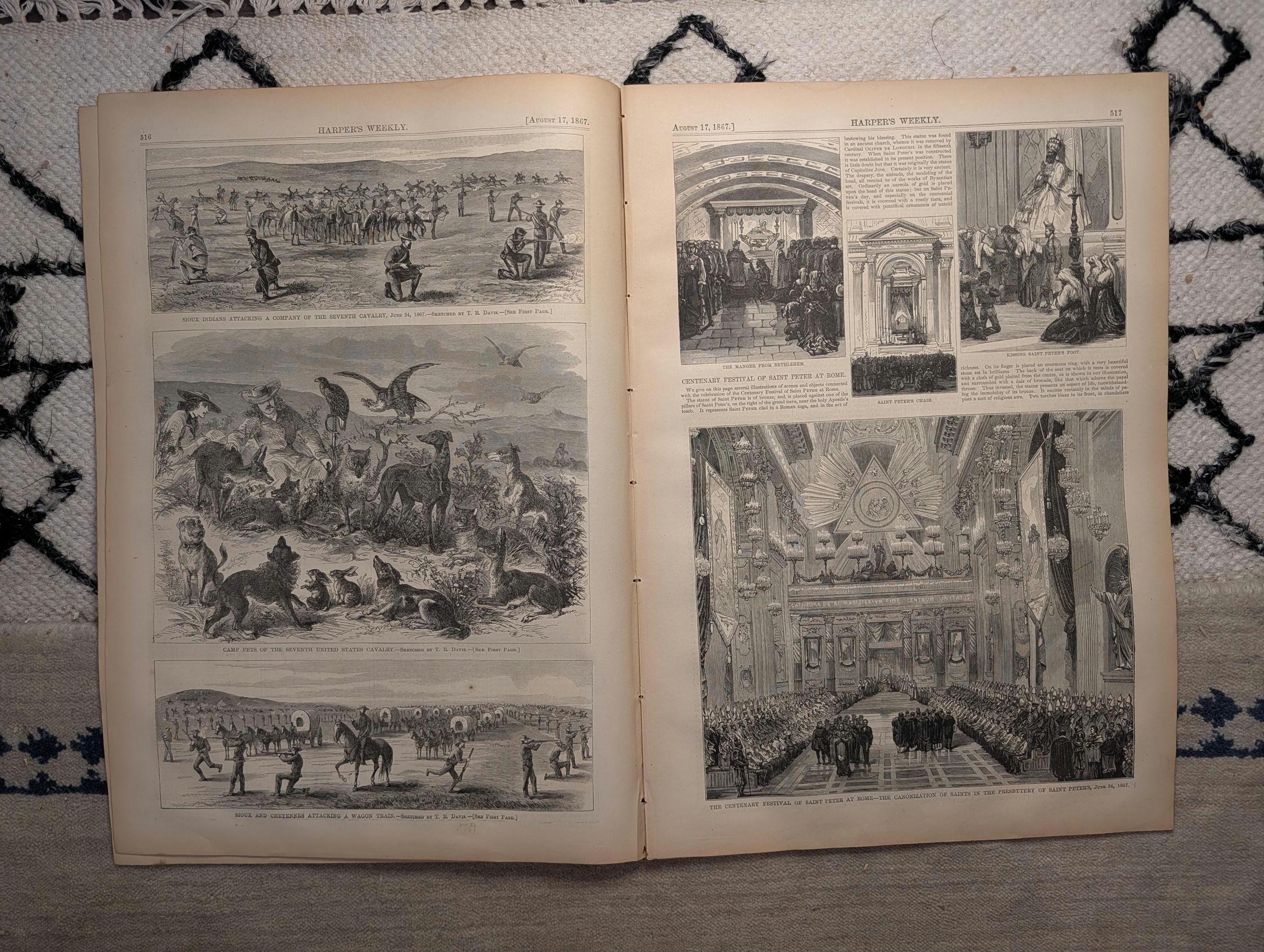 1867 Custer Finds Kidder Massacre, Sioux Attack Wagon Train — Aug 17