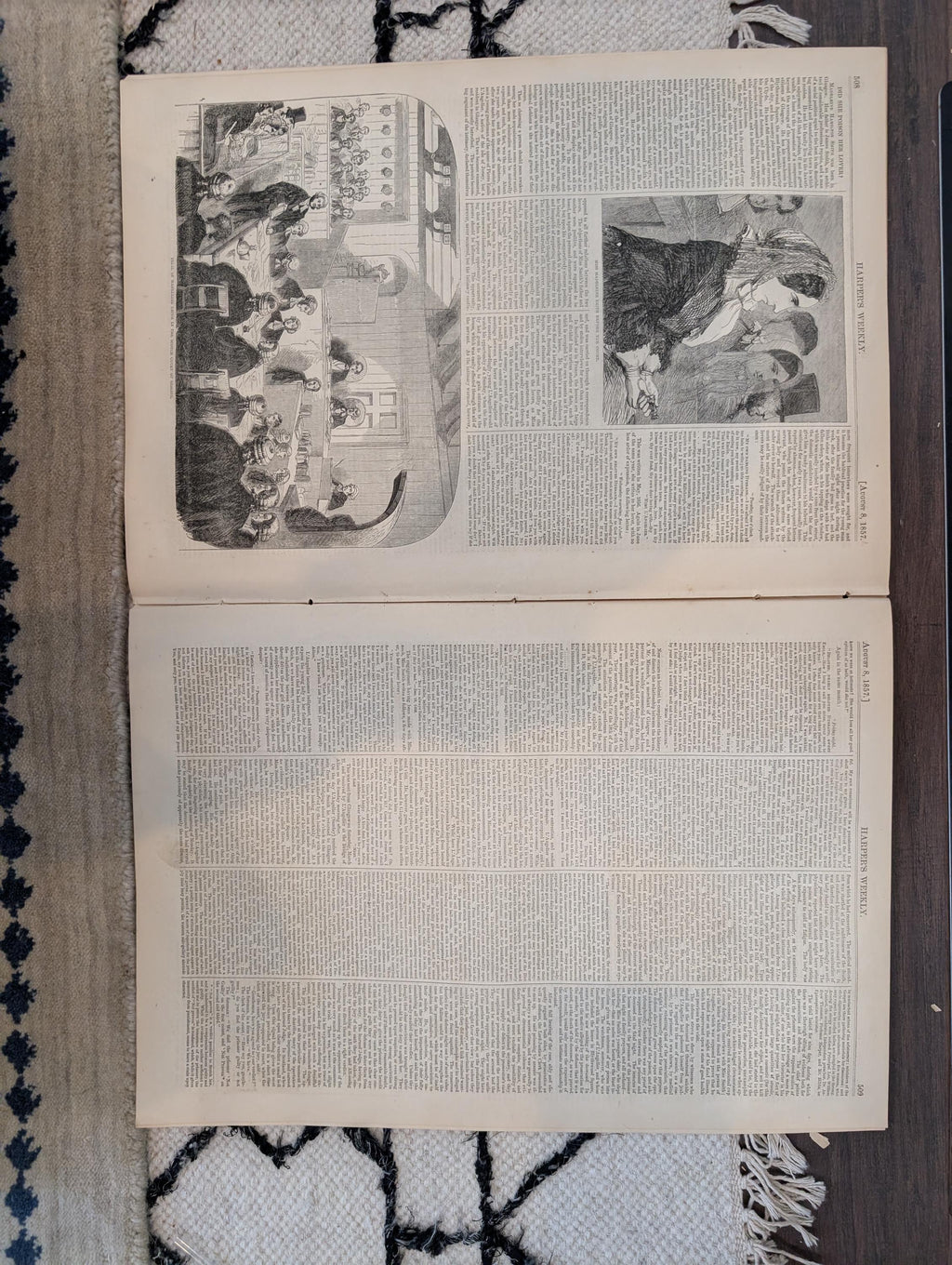 1857 Madeleine Smith Trial Harper's Weekly August 08 New England Cattle Fair
