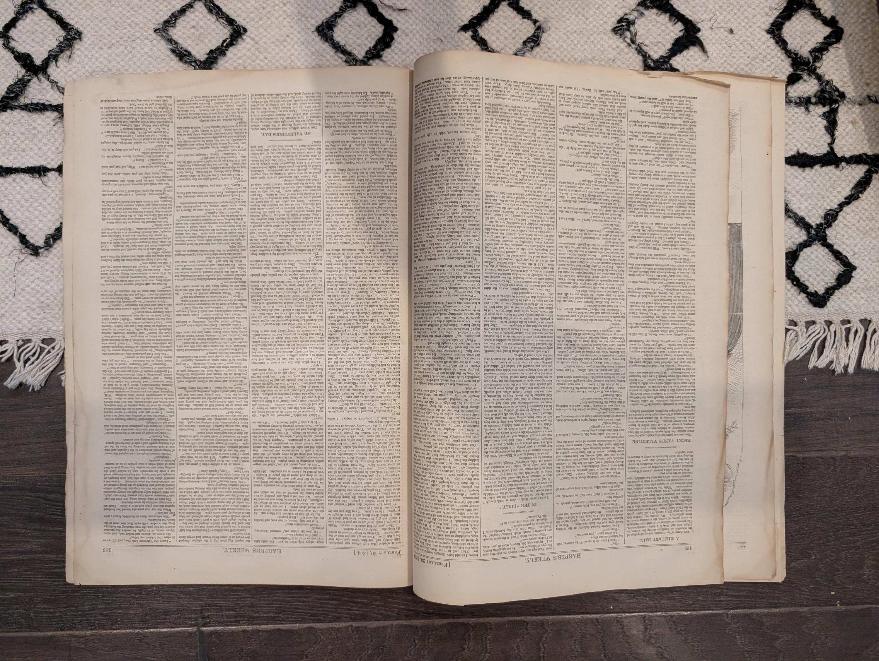 Harper's Weekly 1864 St. Valentine's Day Feb 20 Grant Mobile Ram