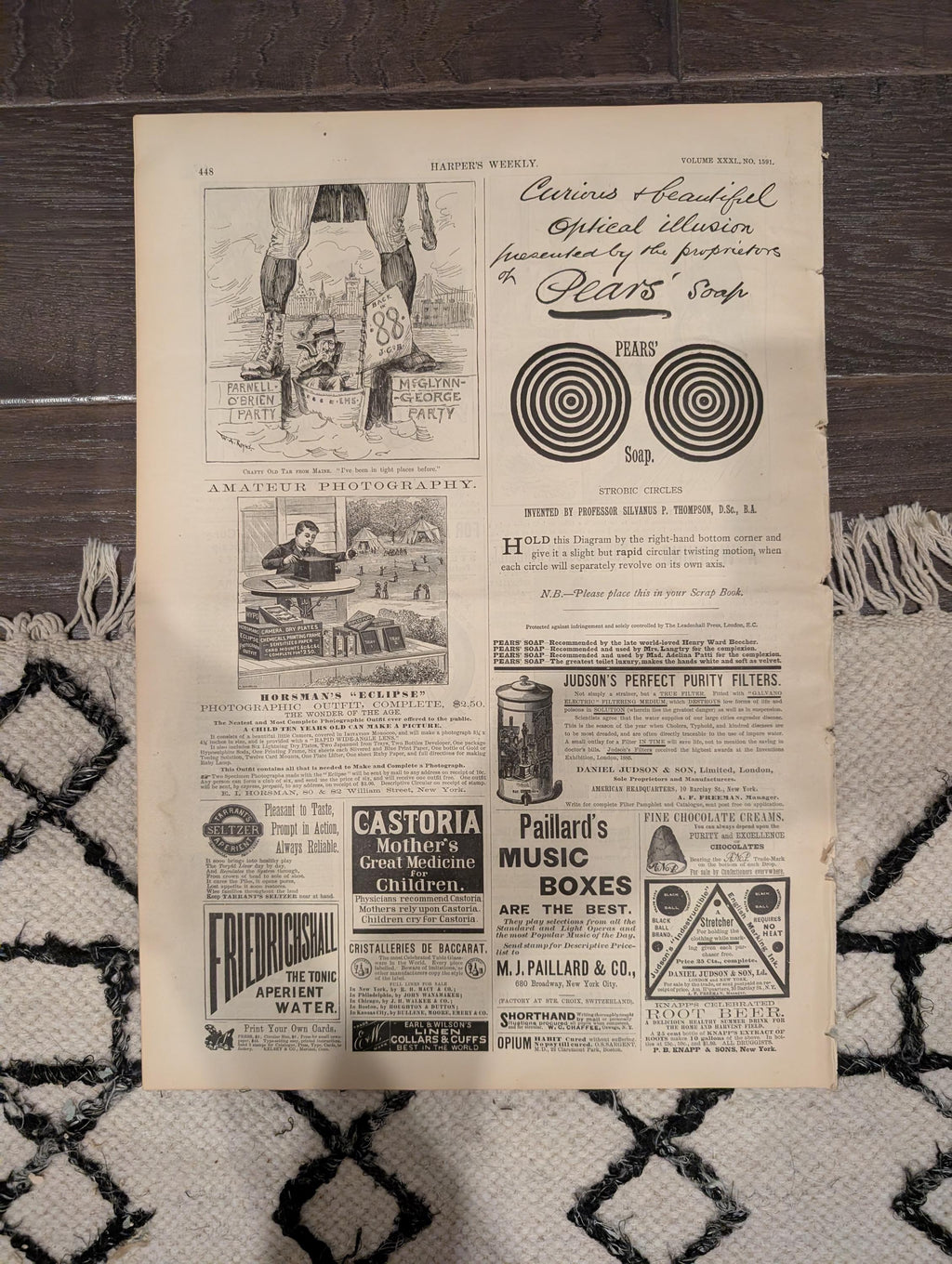 Harper’s Weekly — June 18, 1887 — ACTORS’ MONUMENT, Frederic Remington Horse Racing, Princeton College Centerfold, Queen Victoria Portraits