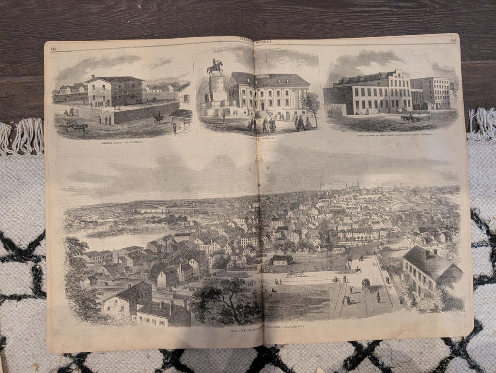 Harper’s Weekly – May 31, 1862 – Balloon View of Fort Darling • Richmond Panoramic Centerfold • Naval Battles on the Mississippi
