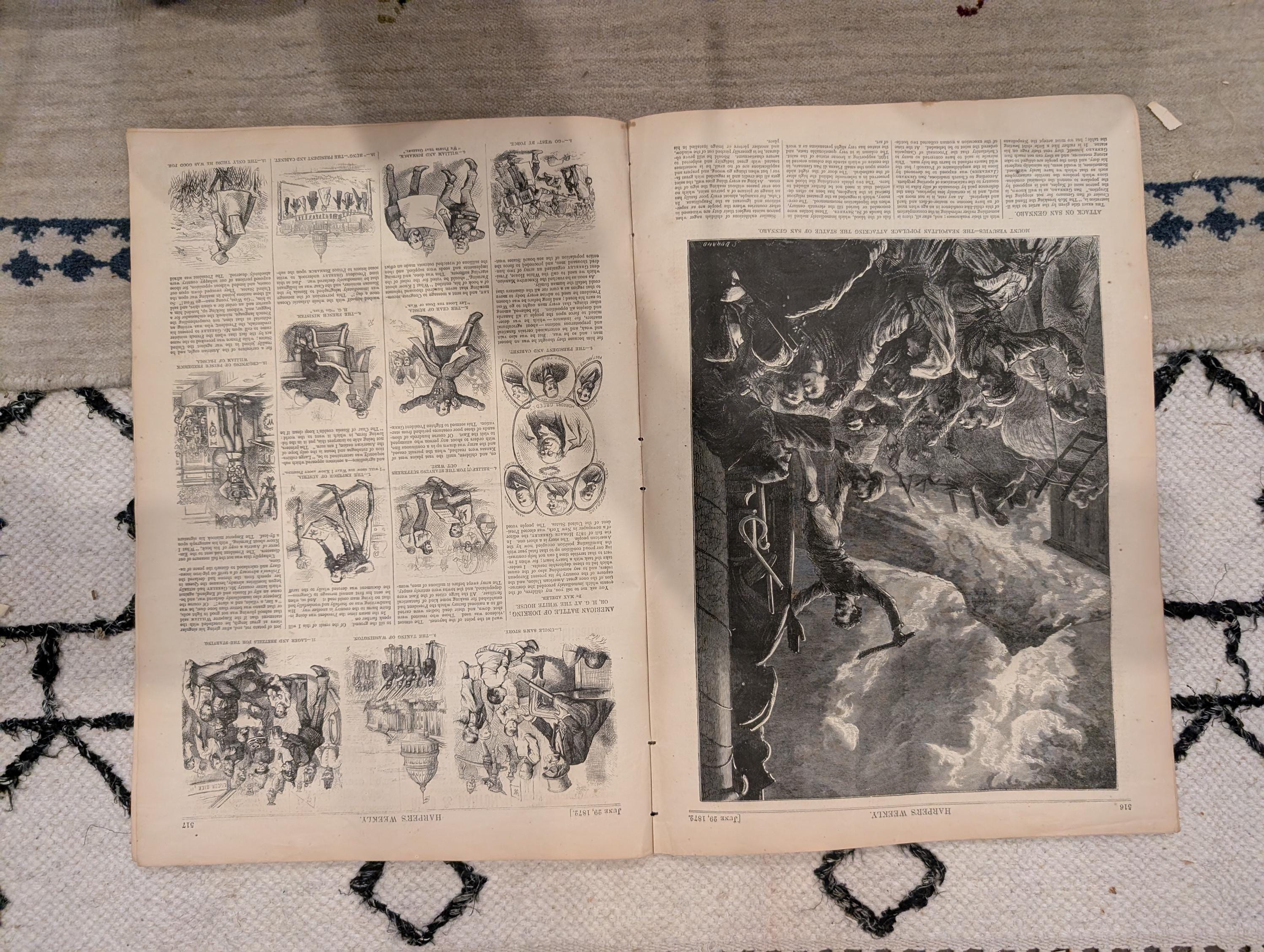 1872 Ulysses S Grant Harper's Weekly June 29 Boston Peace Jubilee Nast