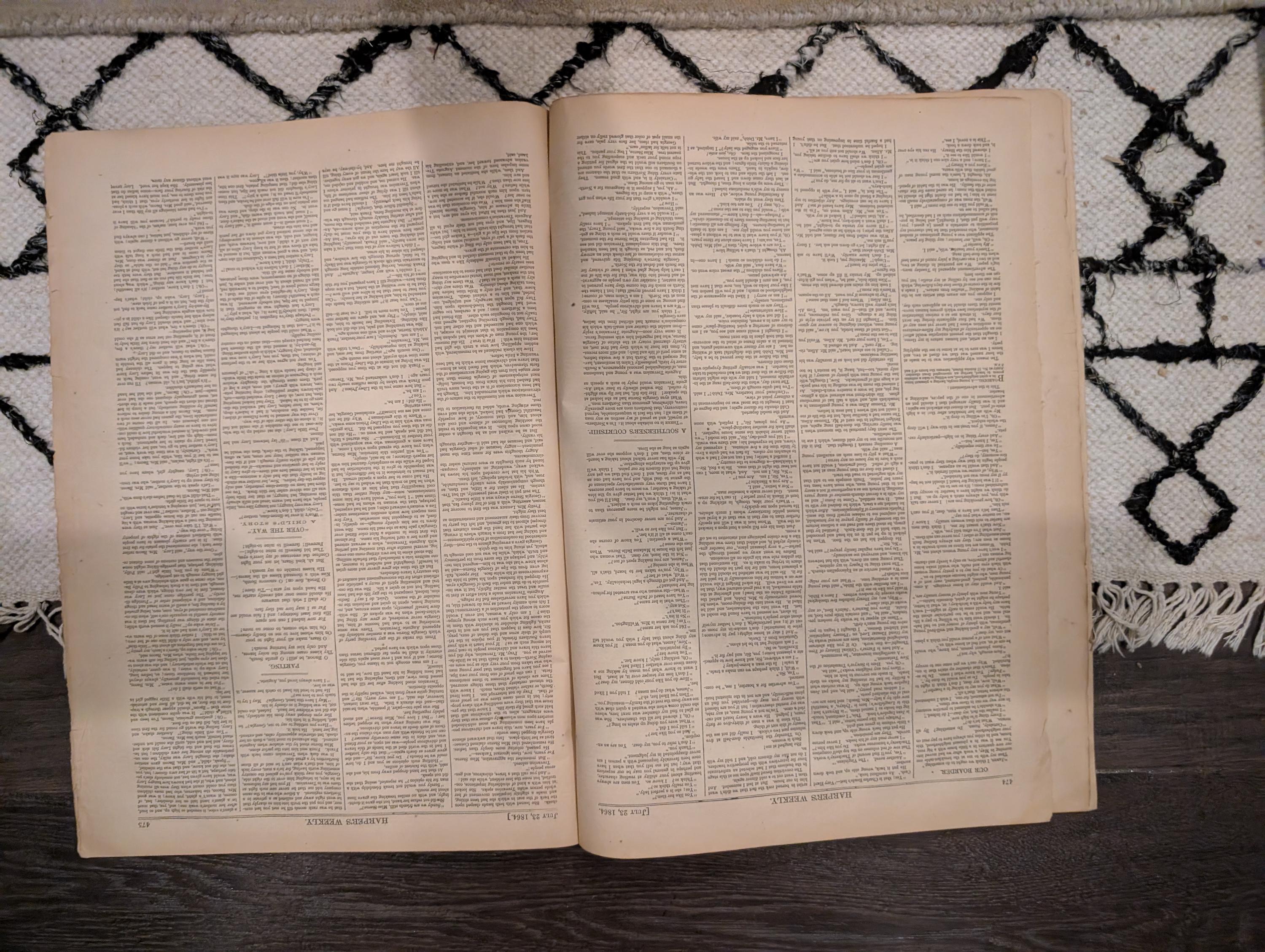 1864 Sinking of the Alabama Harper's Weekly July 23 Petersburg & Sherman
