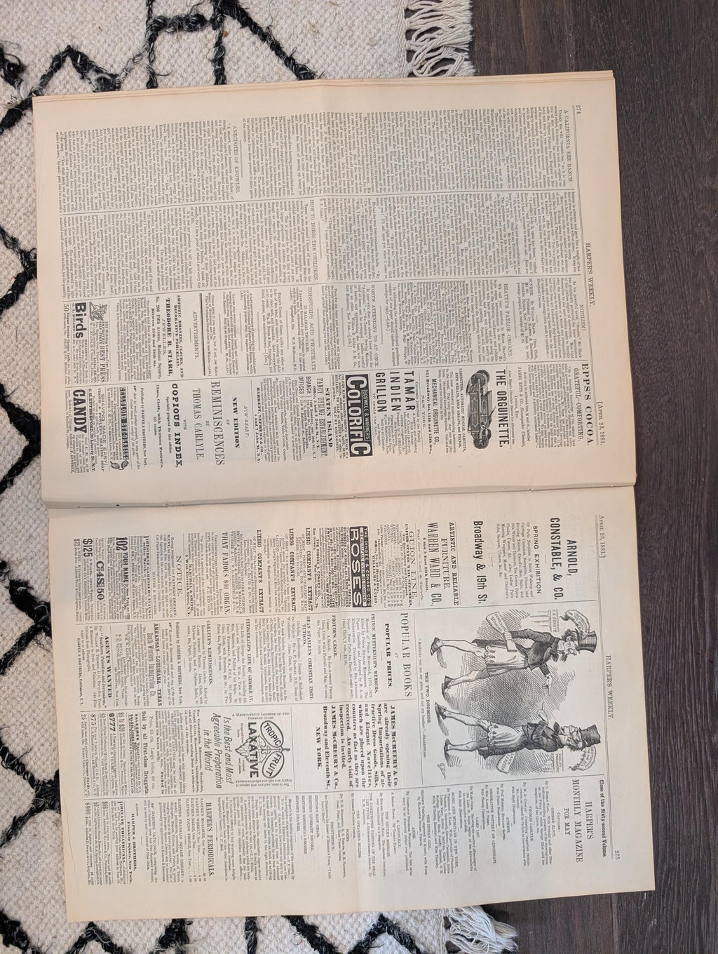 1881 Nast Double Issue, California Bee Ranch, Czar Assassination Scene — Apr 23