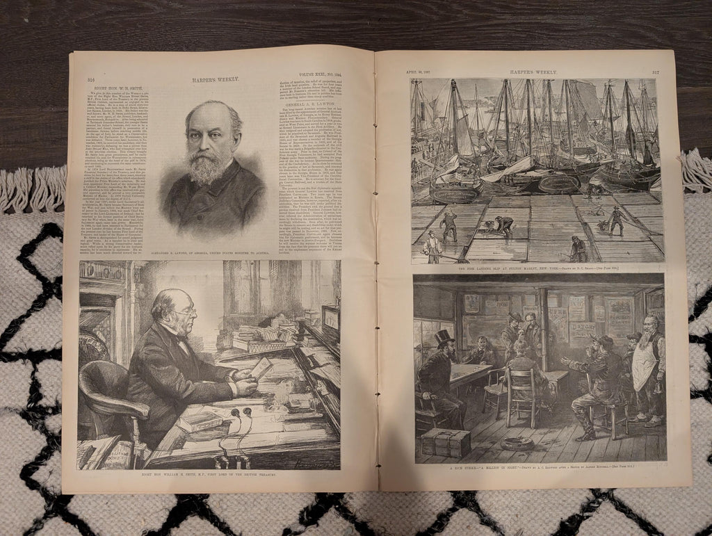 Harper’s Weekly April 30 1887 – Cliff House & Sutro Park, Mt. Shasta, Columbia Maypole Cover, San Francisco Views
