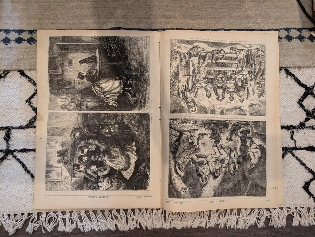1872 Boston Fire Panoramic Print Harper's Weekly Dec 14 Supplement