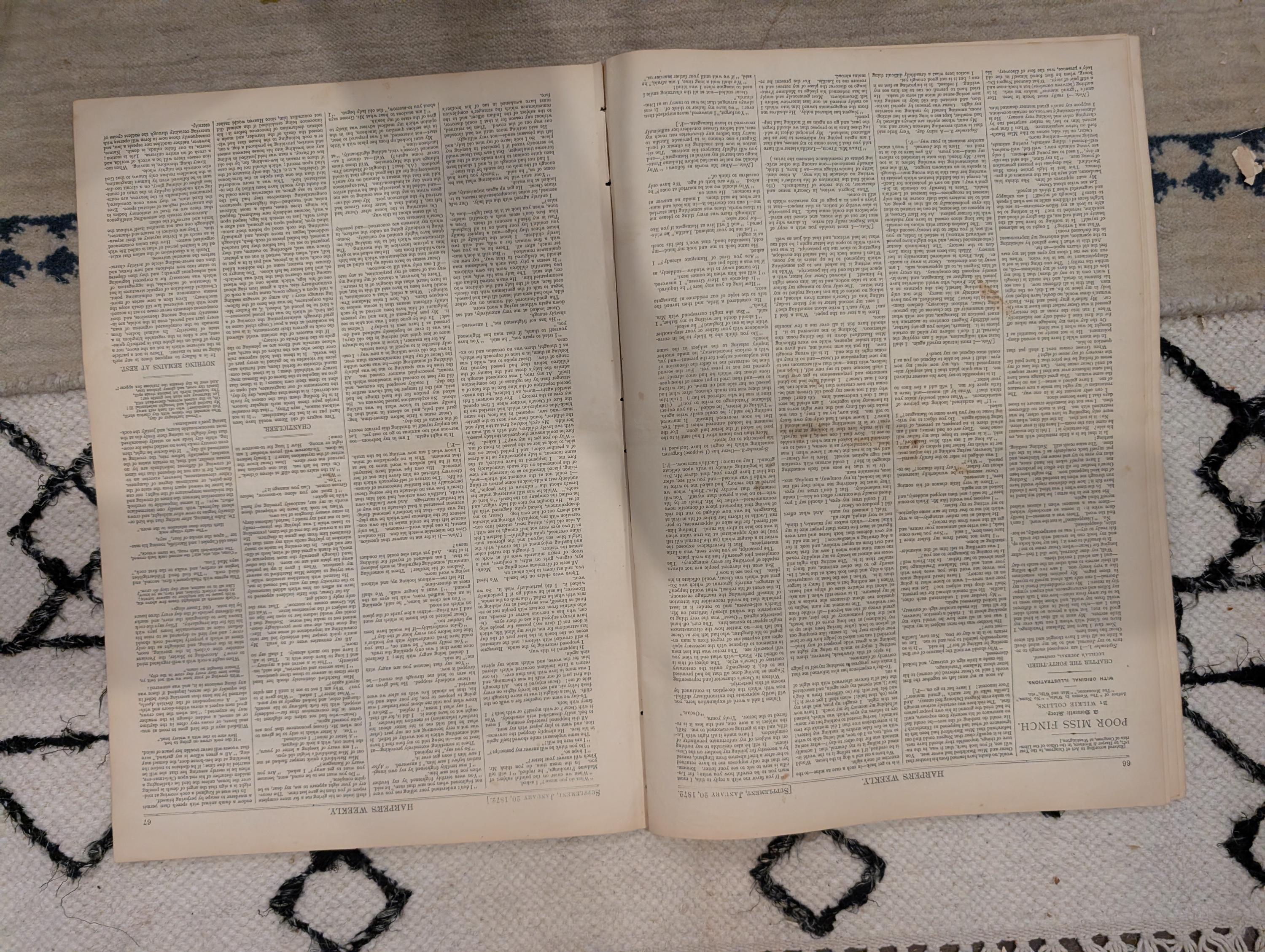 1872 James Fisk Harper's Weekly January 20 Home for Lost Dogs