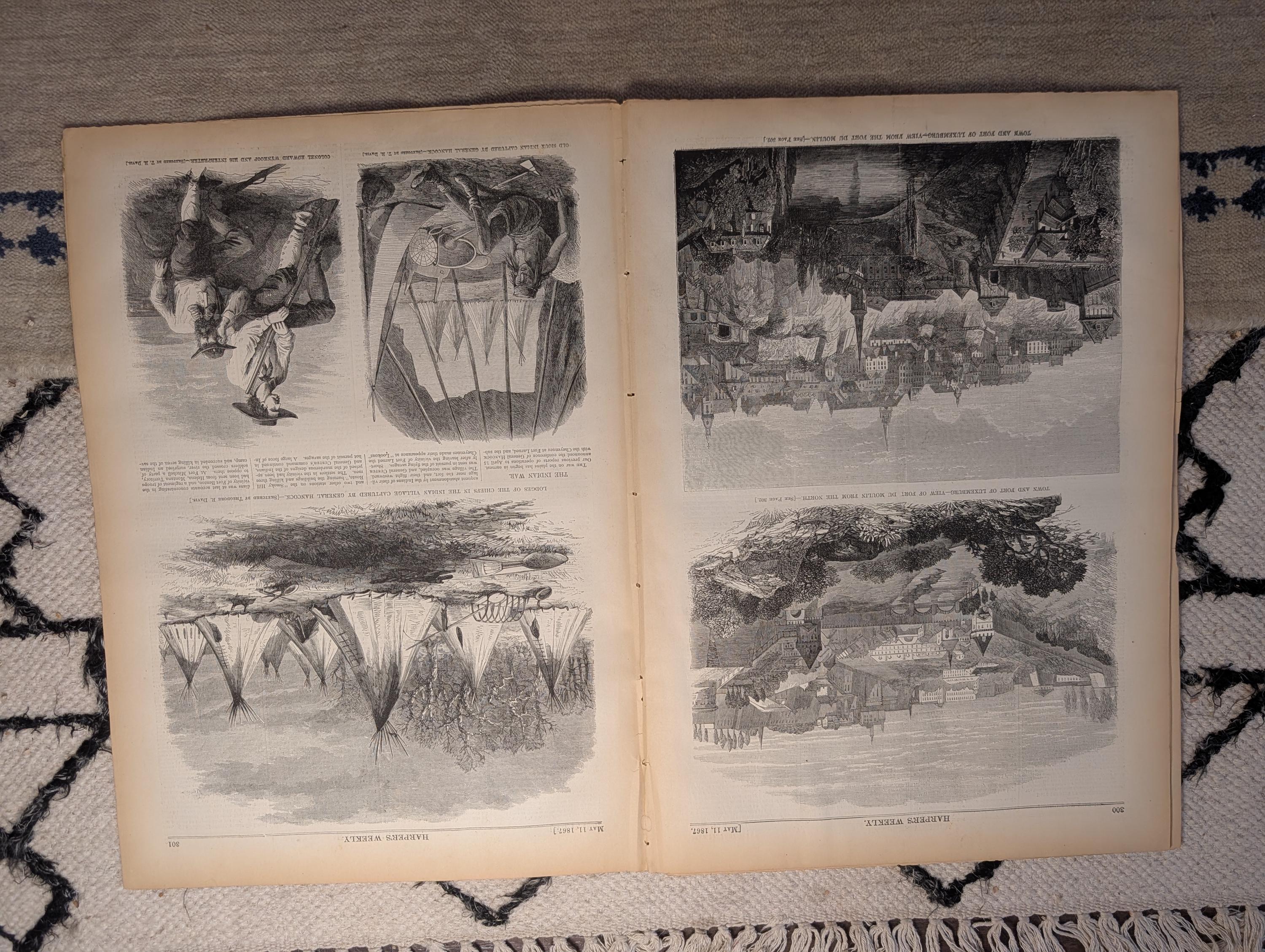 1867 Thomas Nast Portrait & Biography, Hancock's Indian Village — May 11