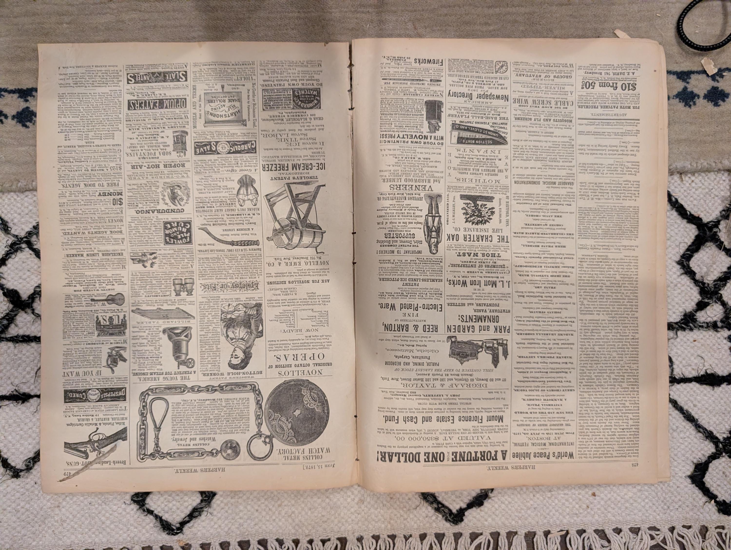 1872 Republican Convention Philadelphia Harper's Weekly June 15 Broad St Nast