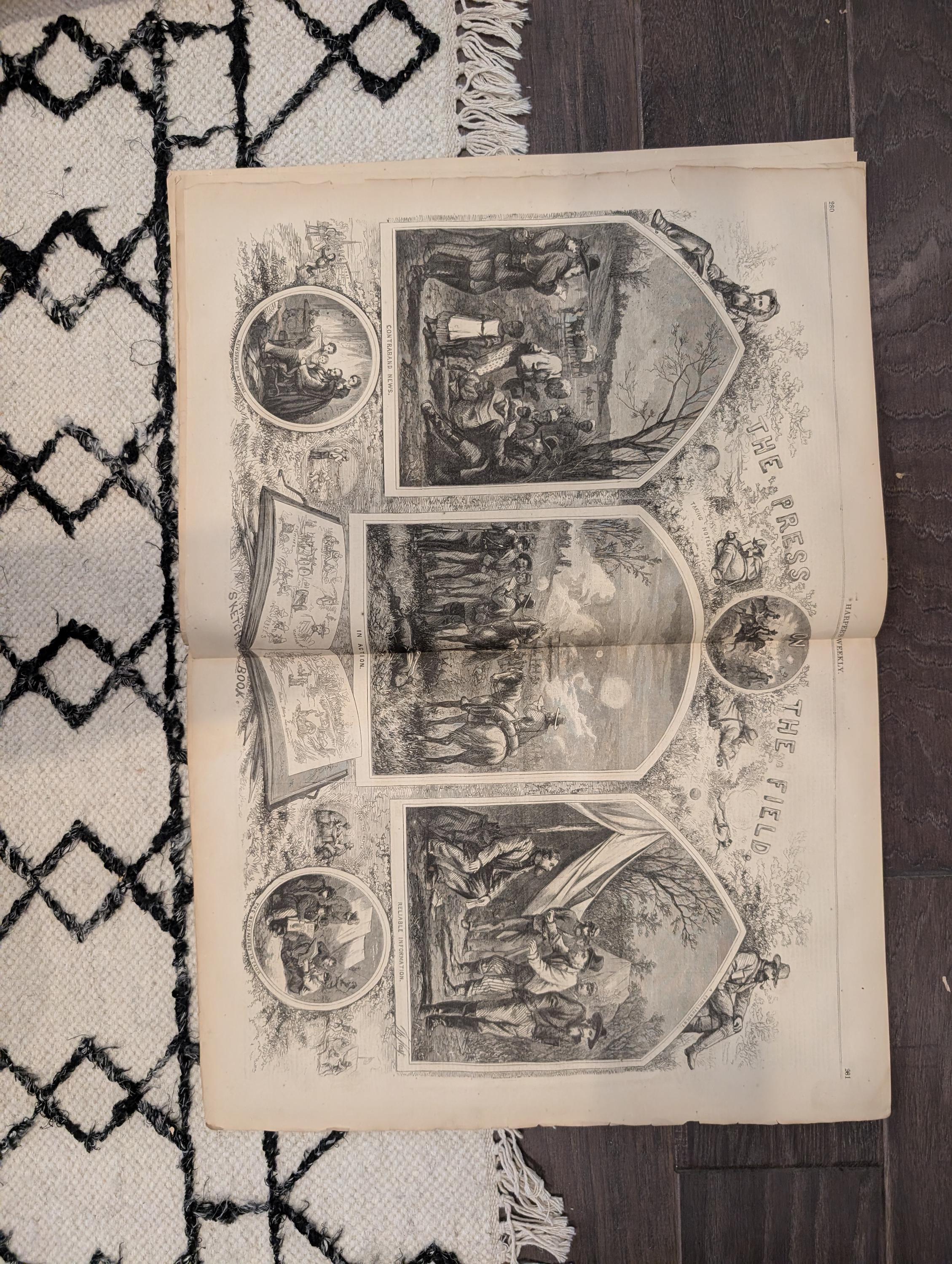 1864 Fort Pillow Massacre Harper's Weekly April 30 Thomas Nast Georgia