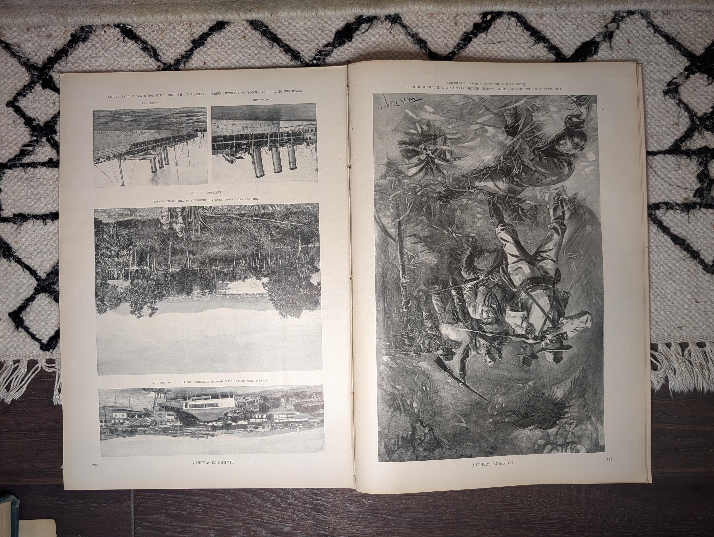 1898 9th Cavalry Buffalo Soldiers, Battle Las Guasimas Rough Riders, Miles Jul 9