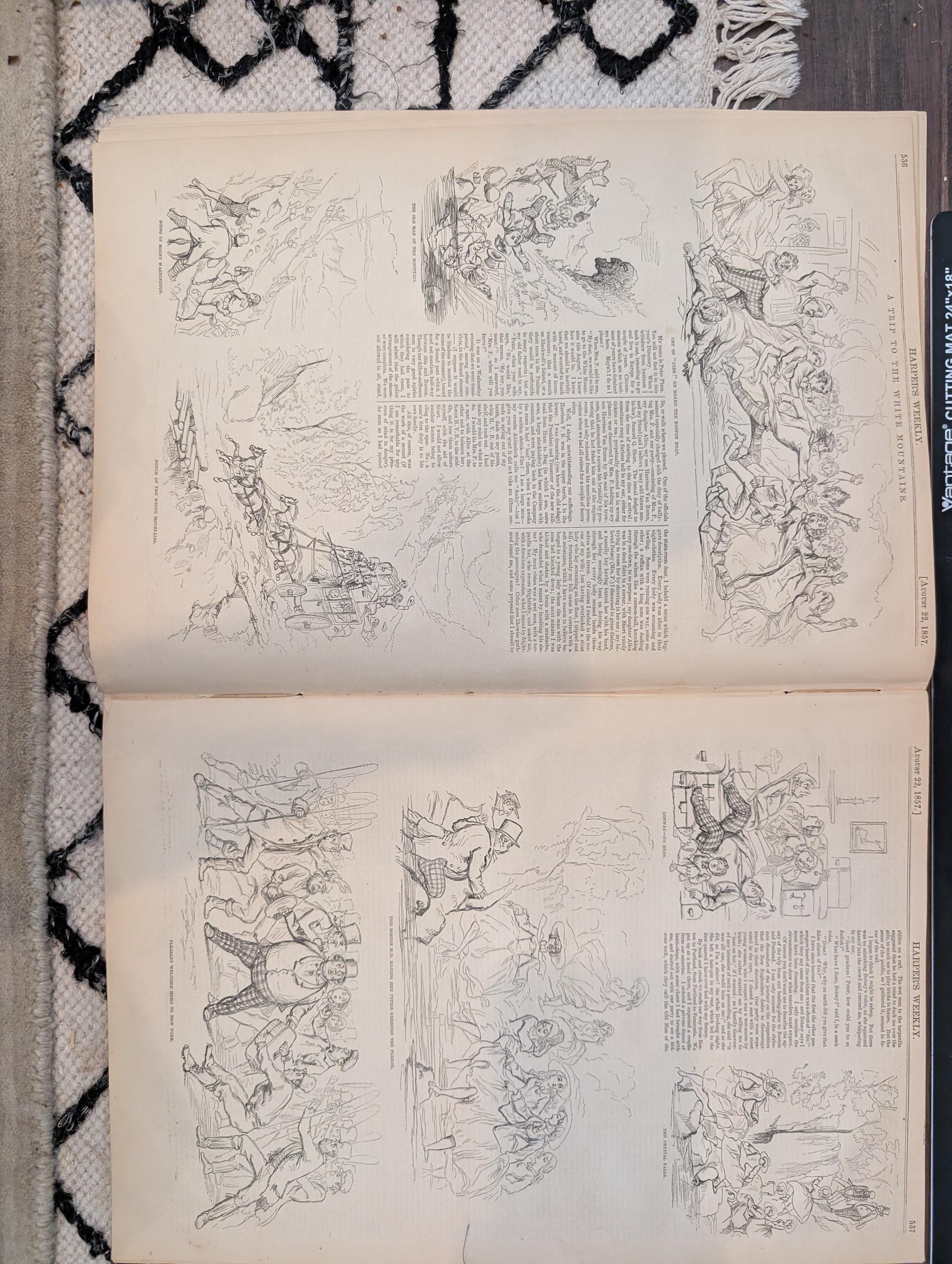1857 Washington Territory Frontier Harper's Weekly August 22 White Mountains