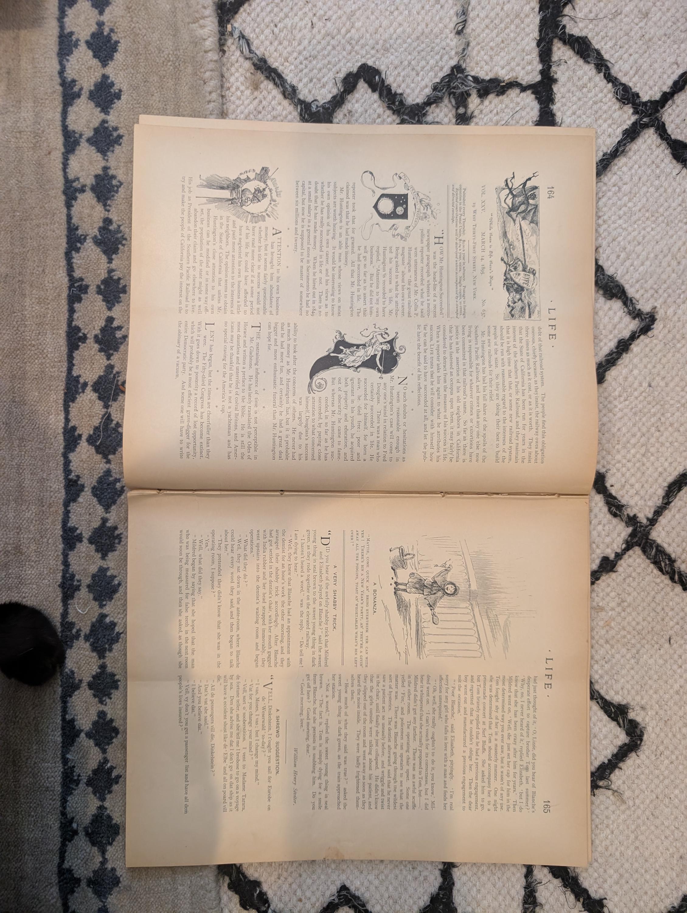 1895 LIFE Magazine — Marion Crawford, Madame Sans-Gêne, Golf, Pabst — March 14