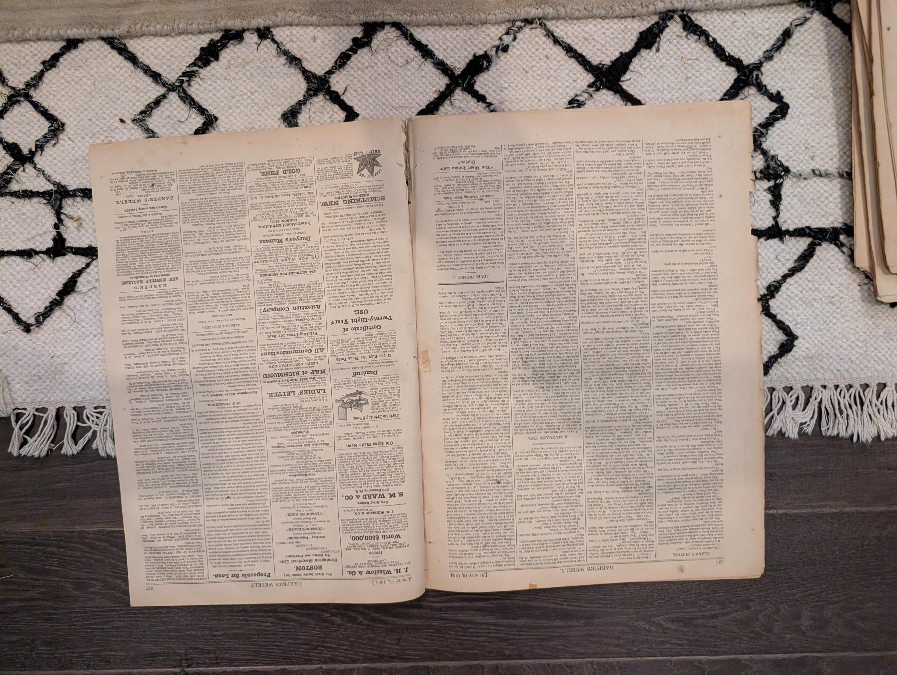 1864 General McPherson Harper's Weekly August 13 Crossing the Chattahoochee