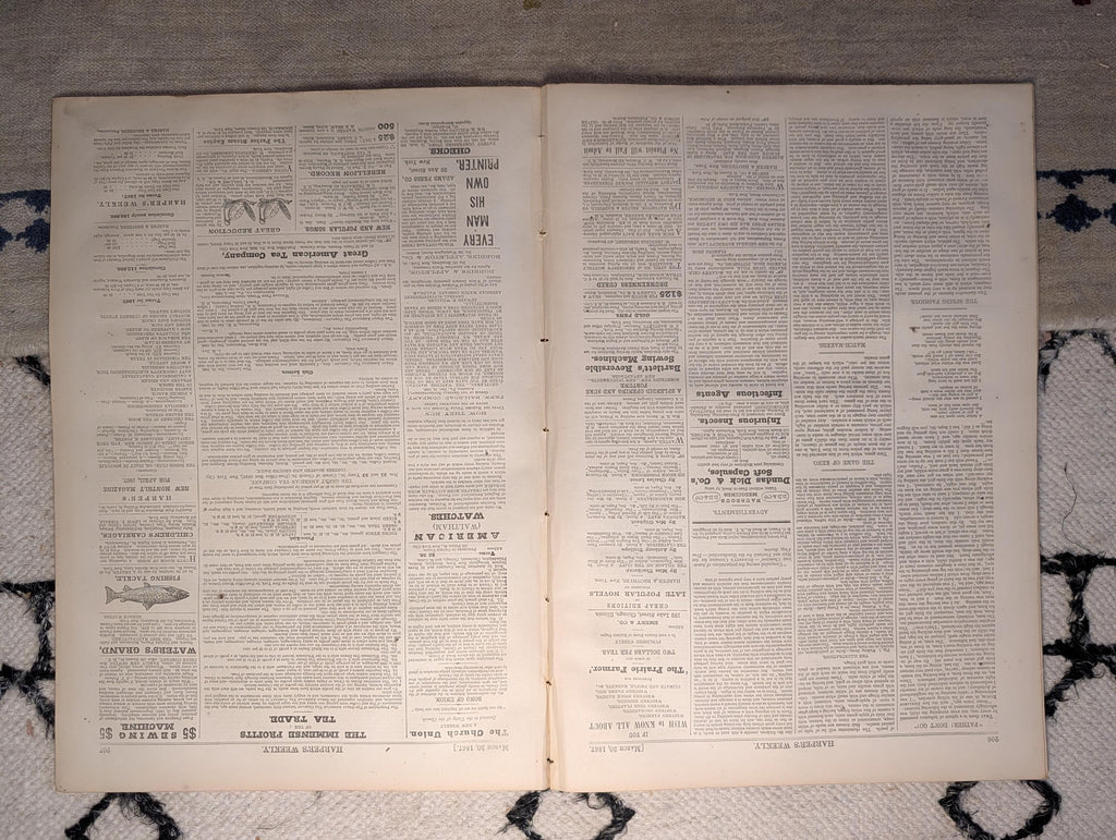 1867 Nast "Amphitheatrum Johnsonianum," Freedmen's Schools Atlanta — Mar 30
